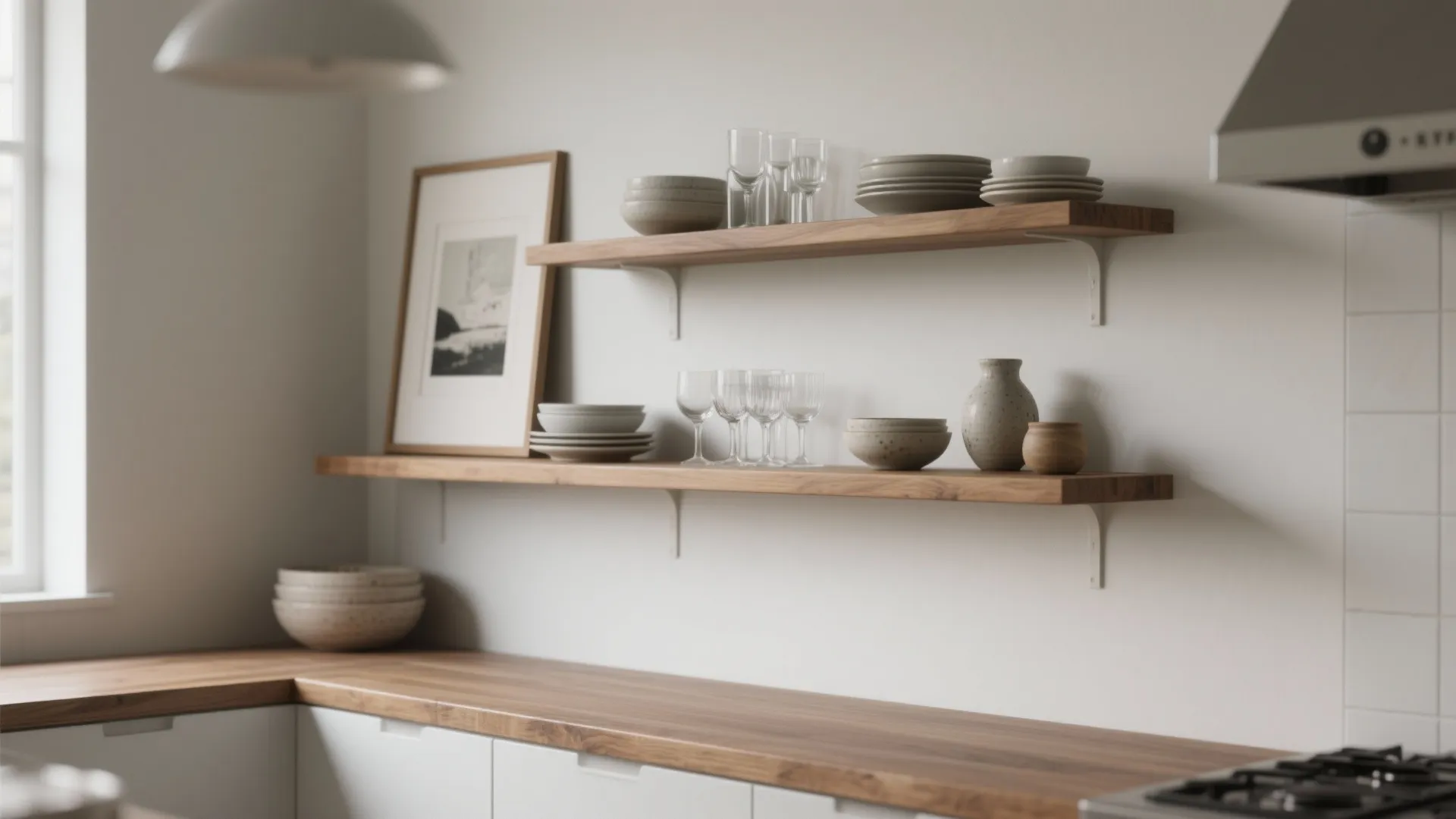 1. Open Shelving with a Curated Display