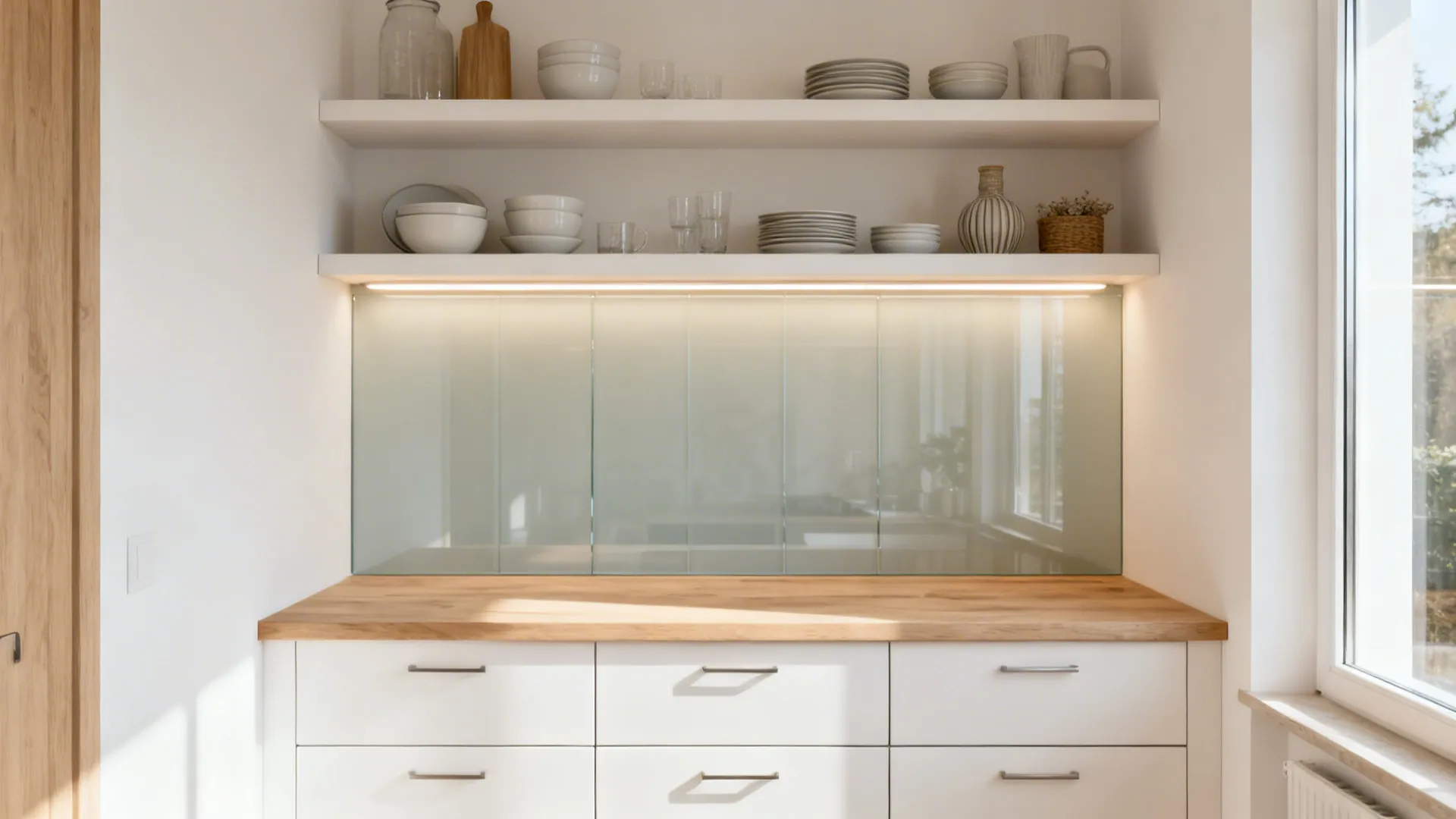 Open Shelves + Closed Base: The Hybrid Approach