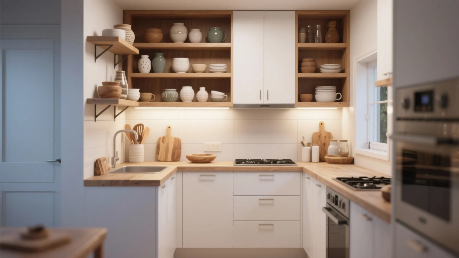 5. Open Shelving with a Twist