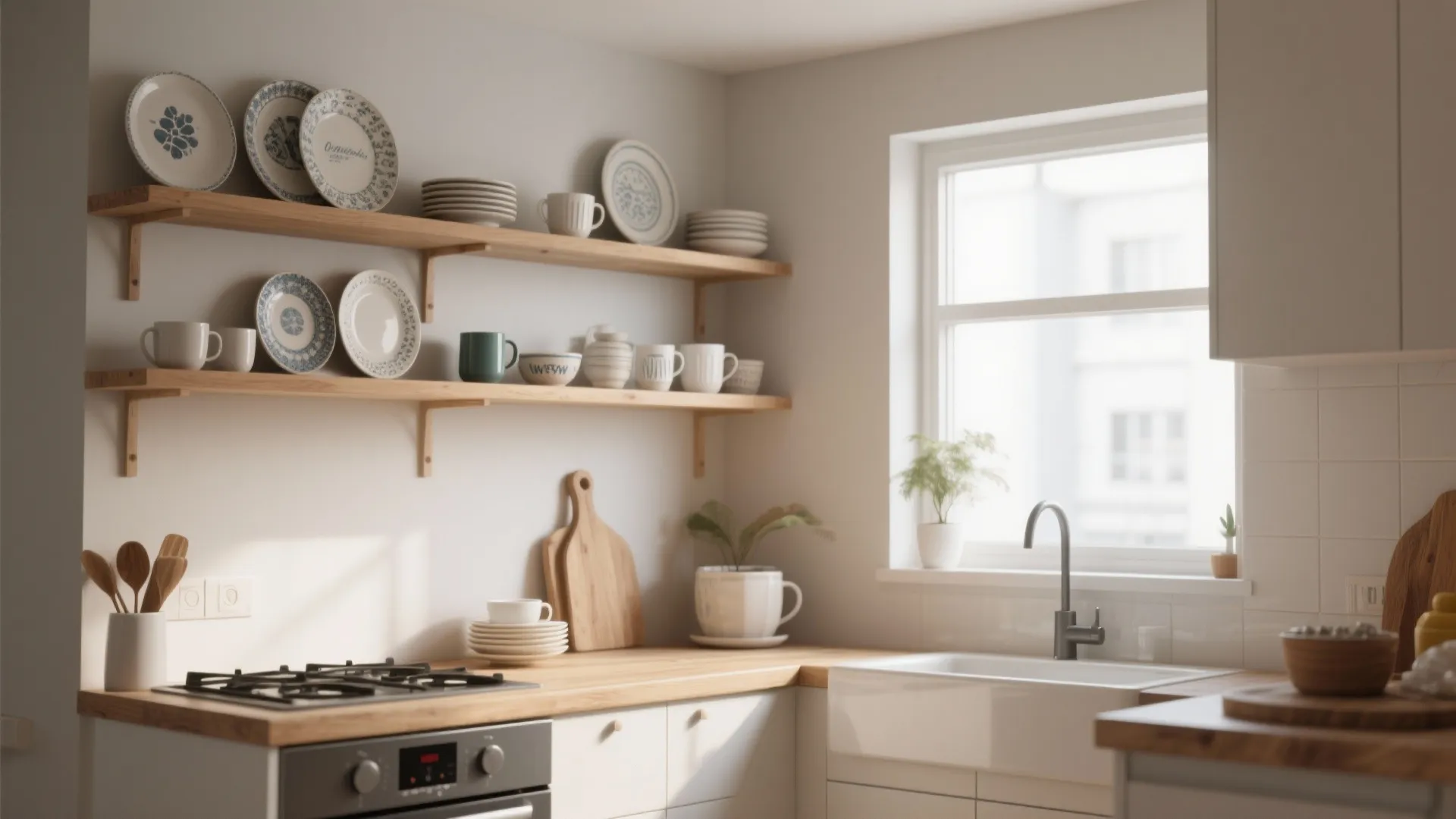 8. Open Shelves with Style