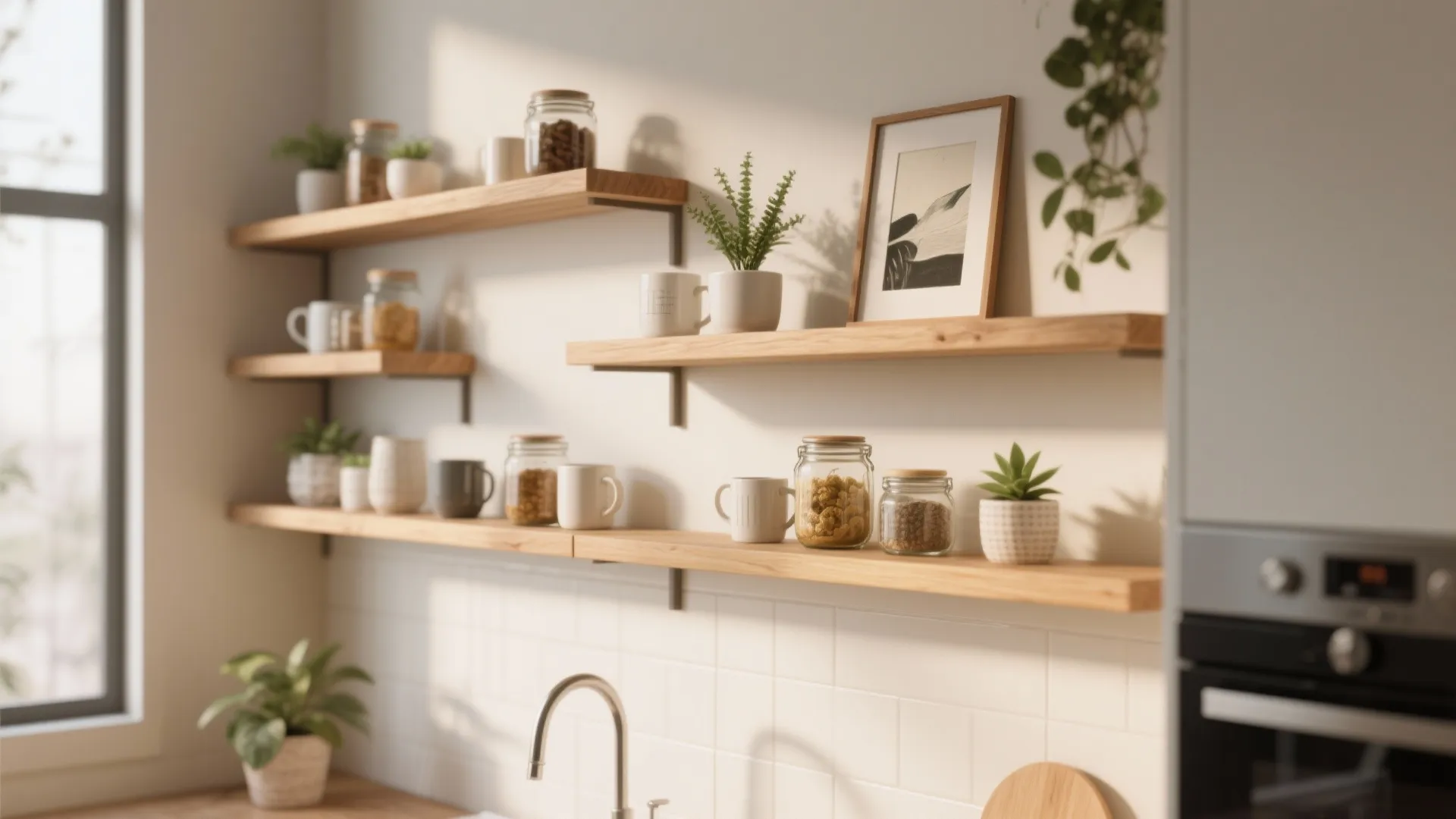 1. Open Shelving with Personality