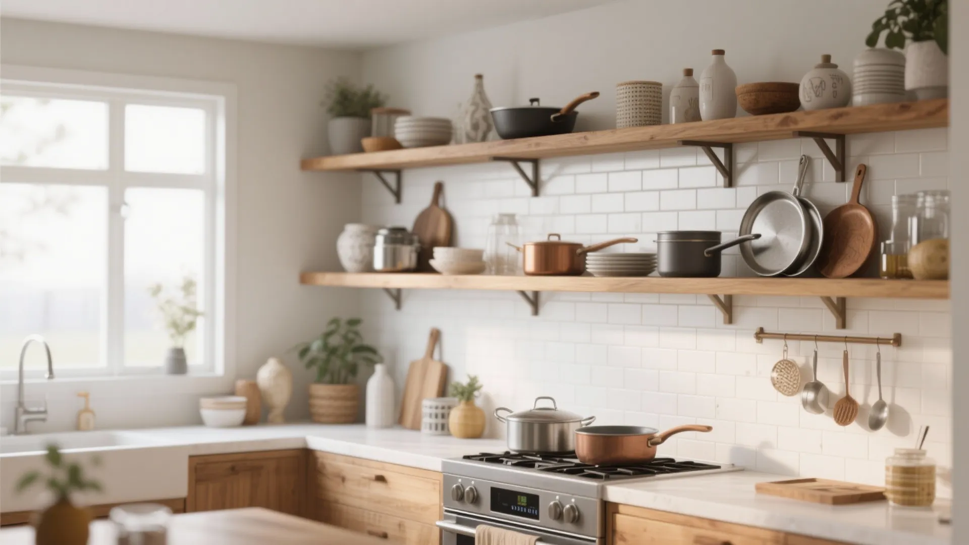 1. Open Shelving with Personality