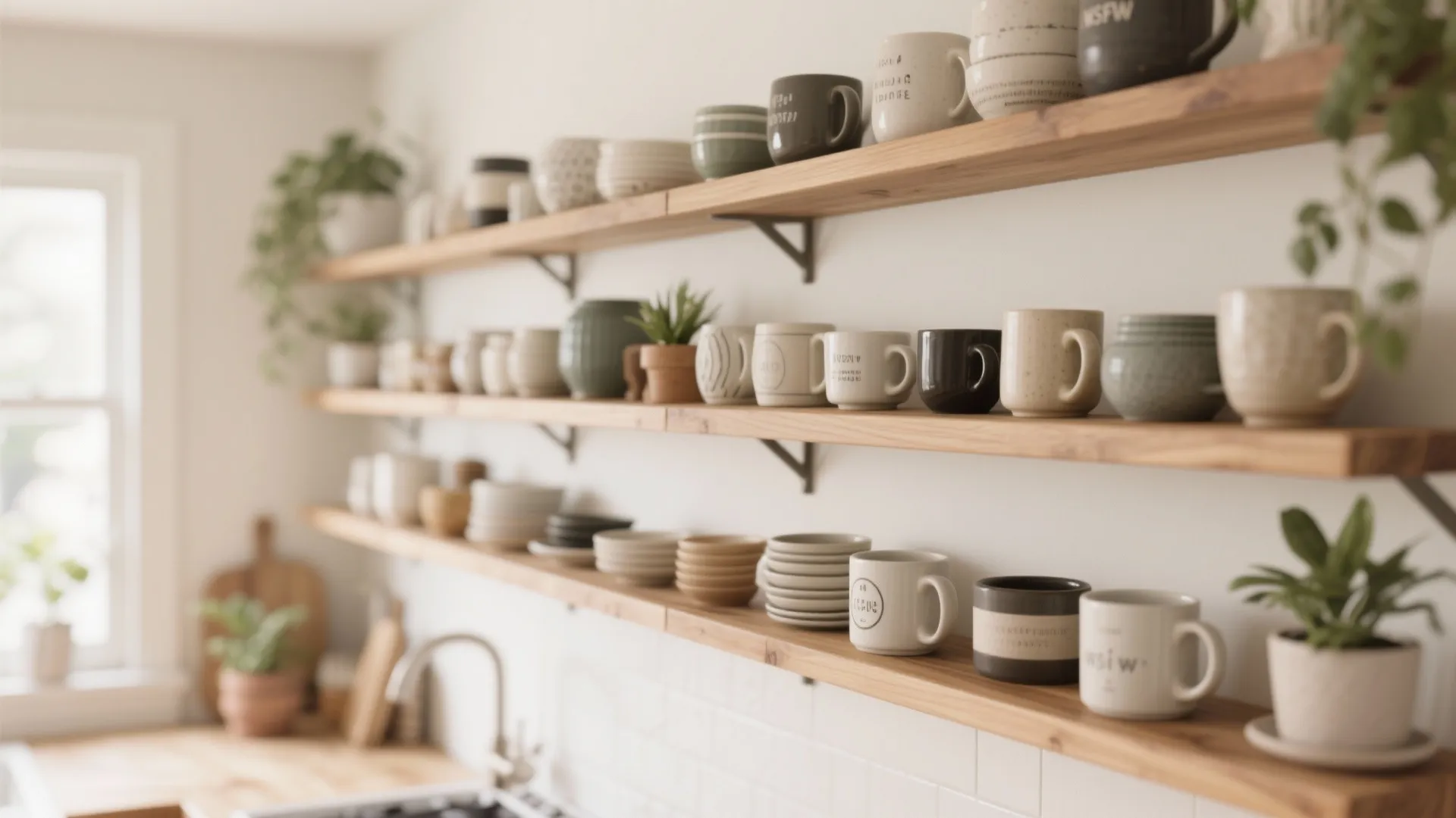 1. Open Shelving with Personality