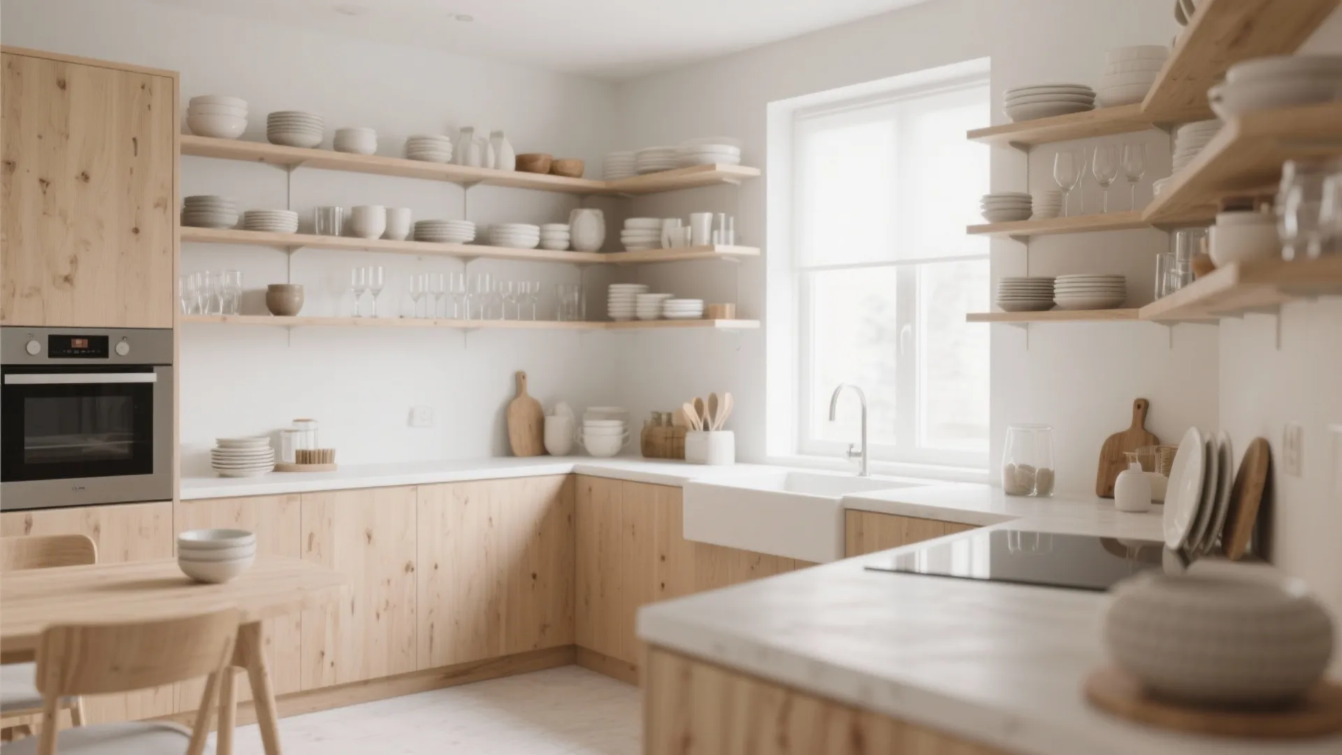 1. Open Shelving for Airiness