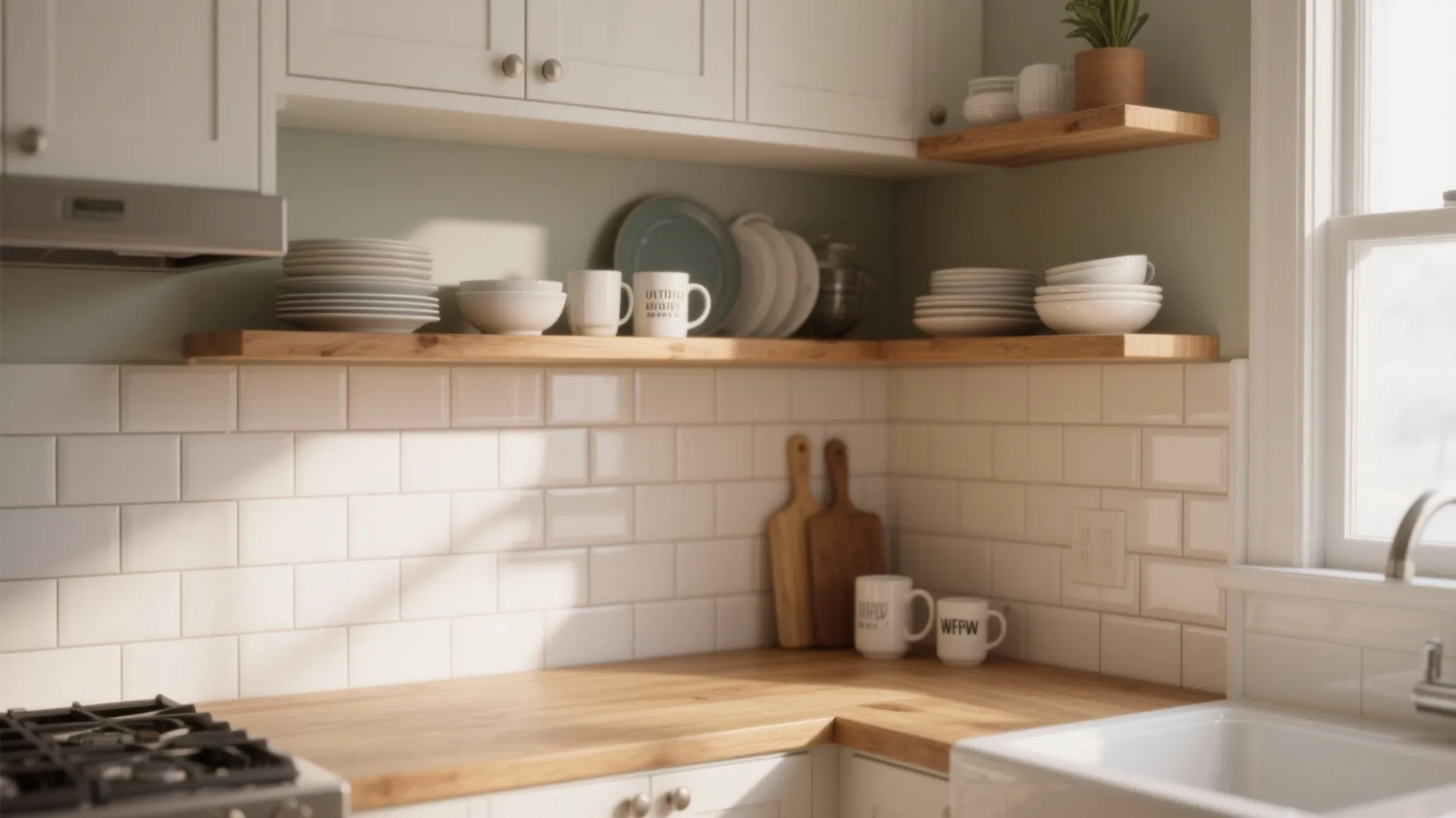 1. Open Shelving for Airiness