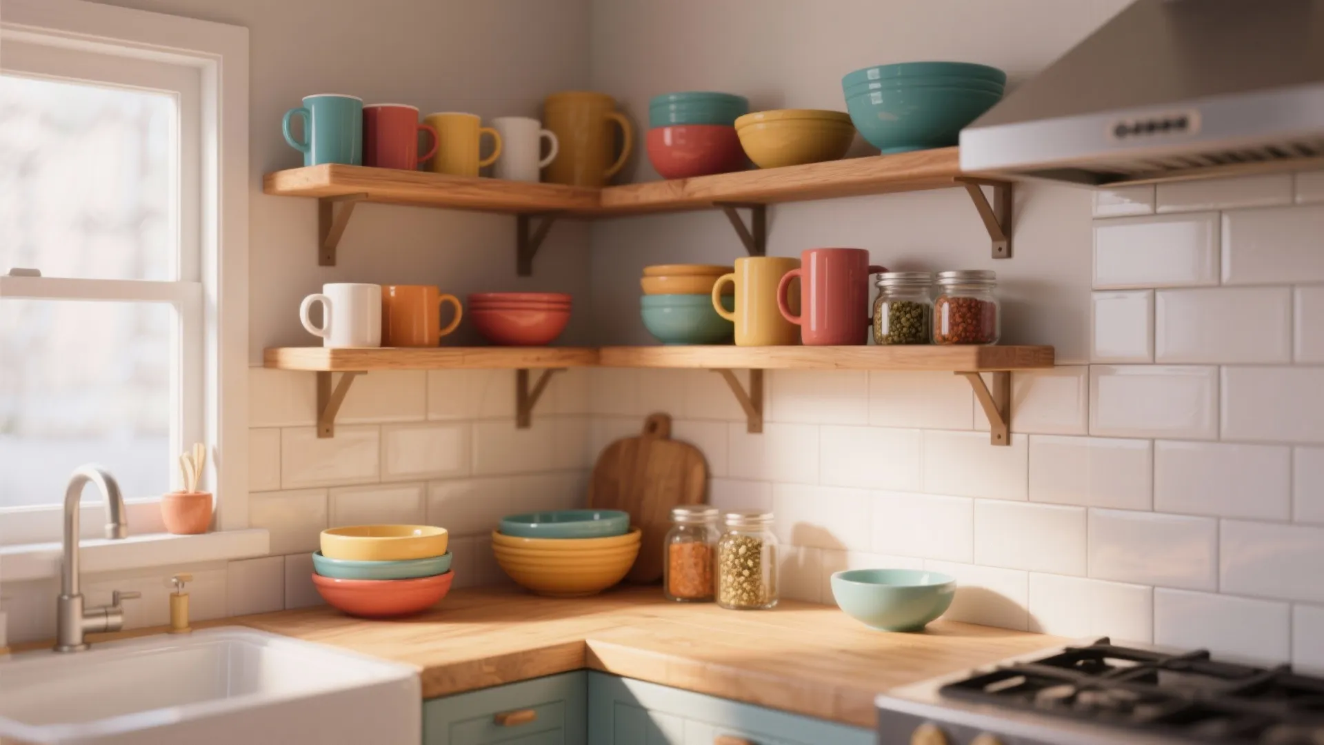 2. Open Shelving with Personality