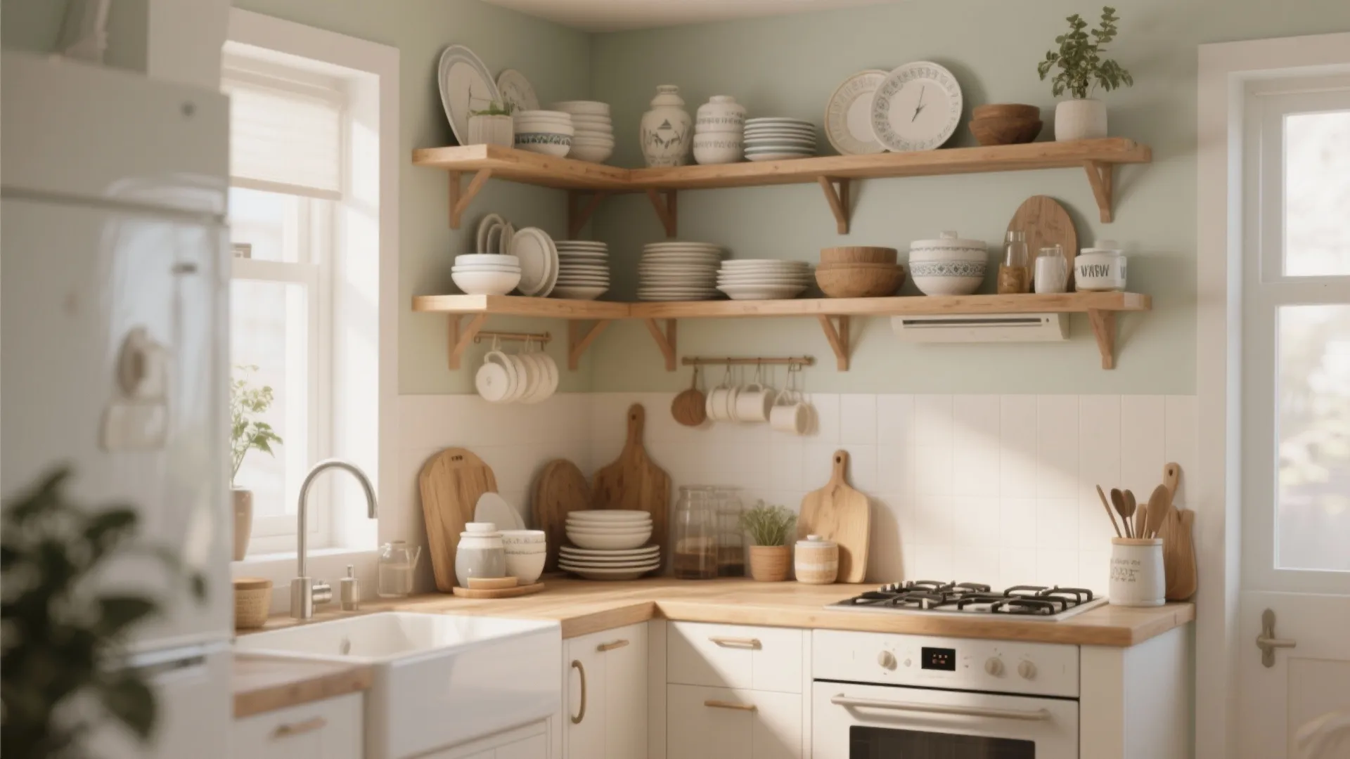 5. Open Shelving for Airiness