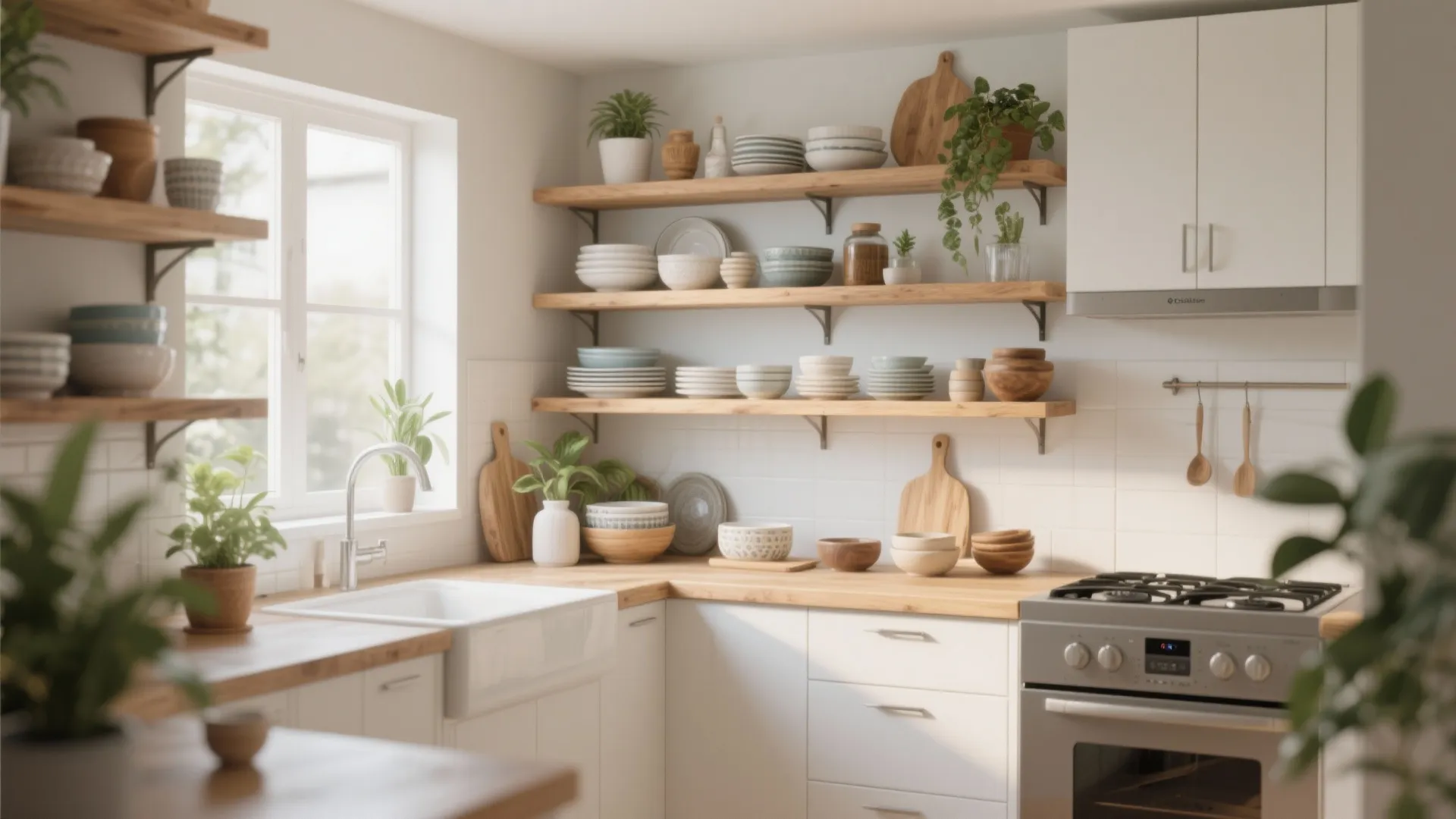 Idea 2: Open Shelving in the Kitchen