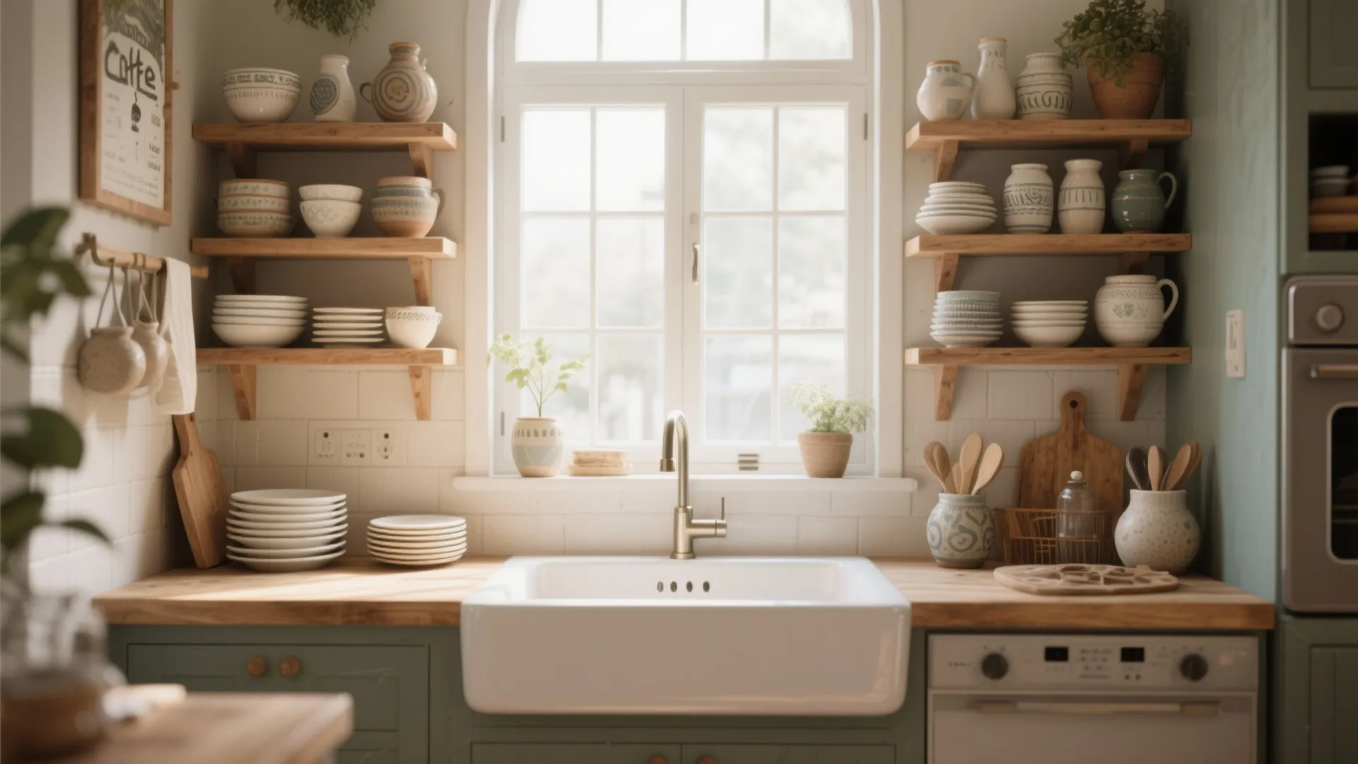 1. Frame It with Open Shelving