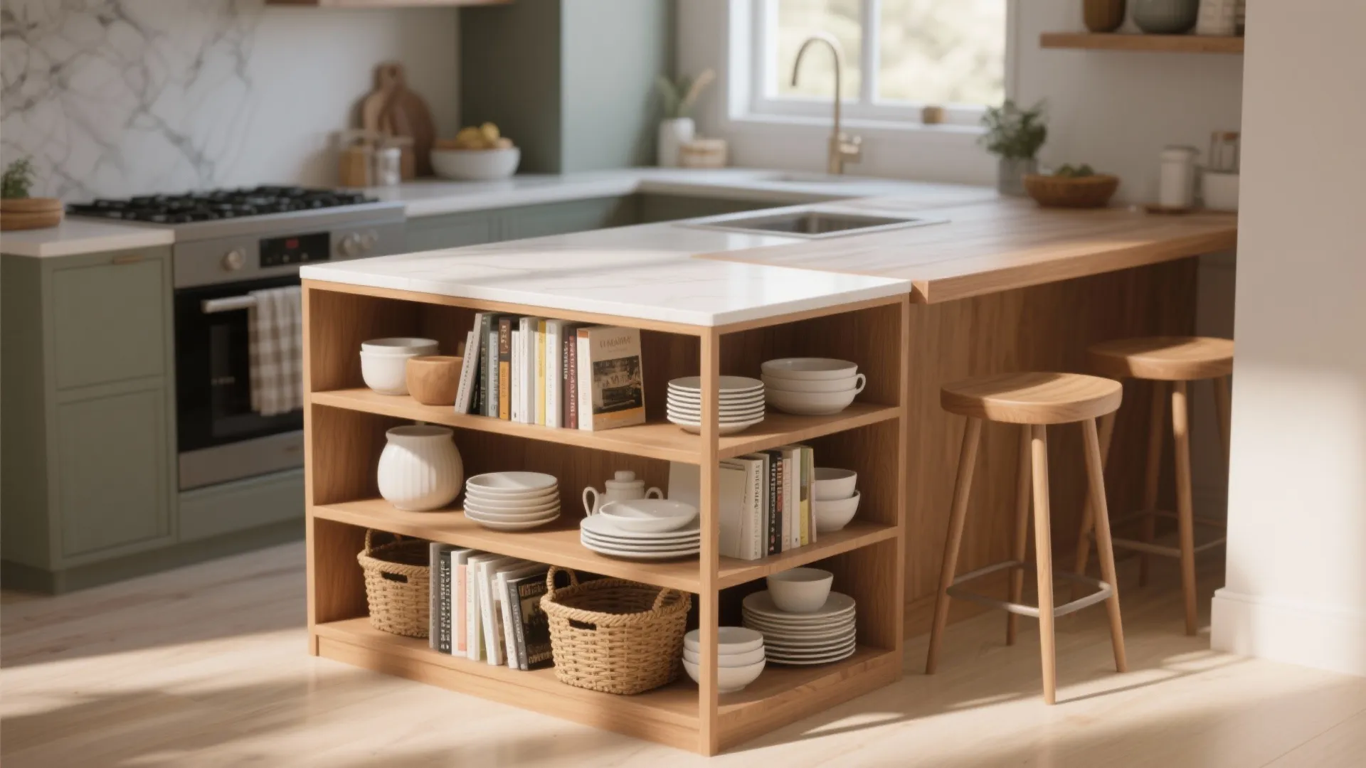 3. Open Shelved Legs for Dual Function