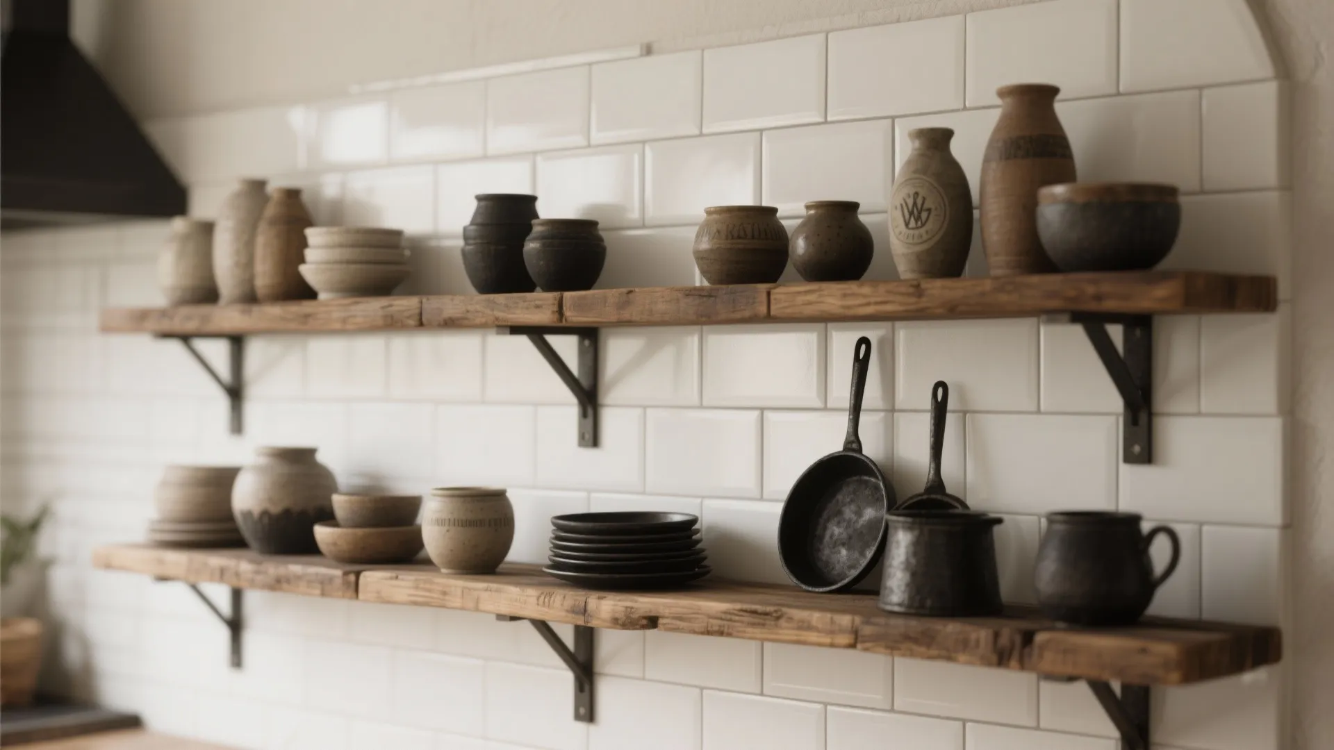 3. Open Shelving and Mixed Materials