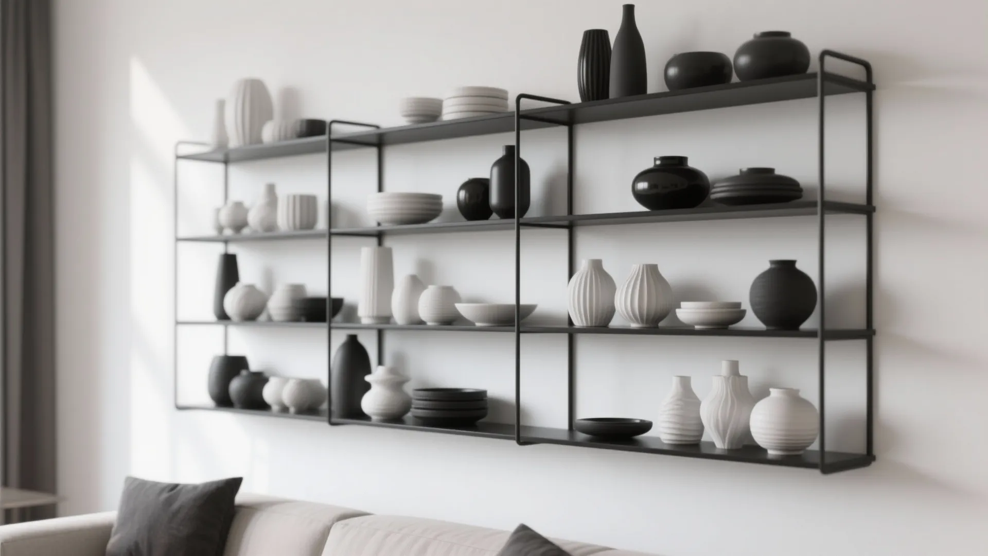 6. Open Shelving with Curated Decor