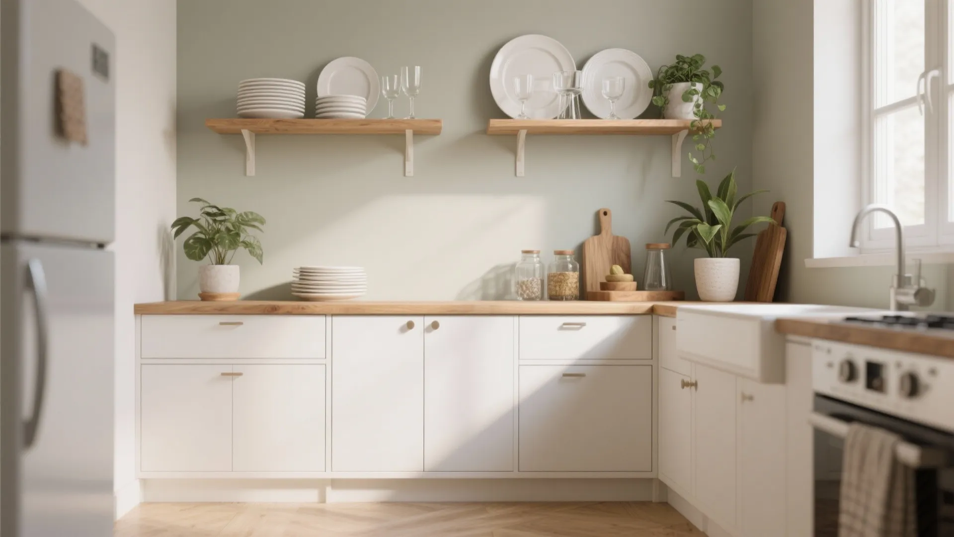 4. Open shelving and mixed storage