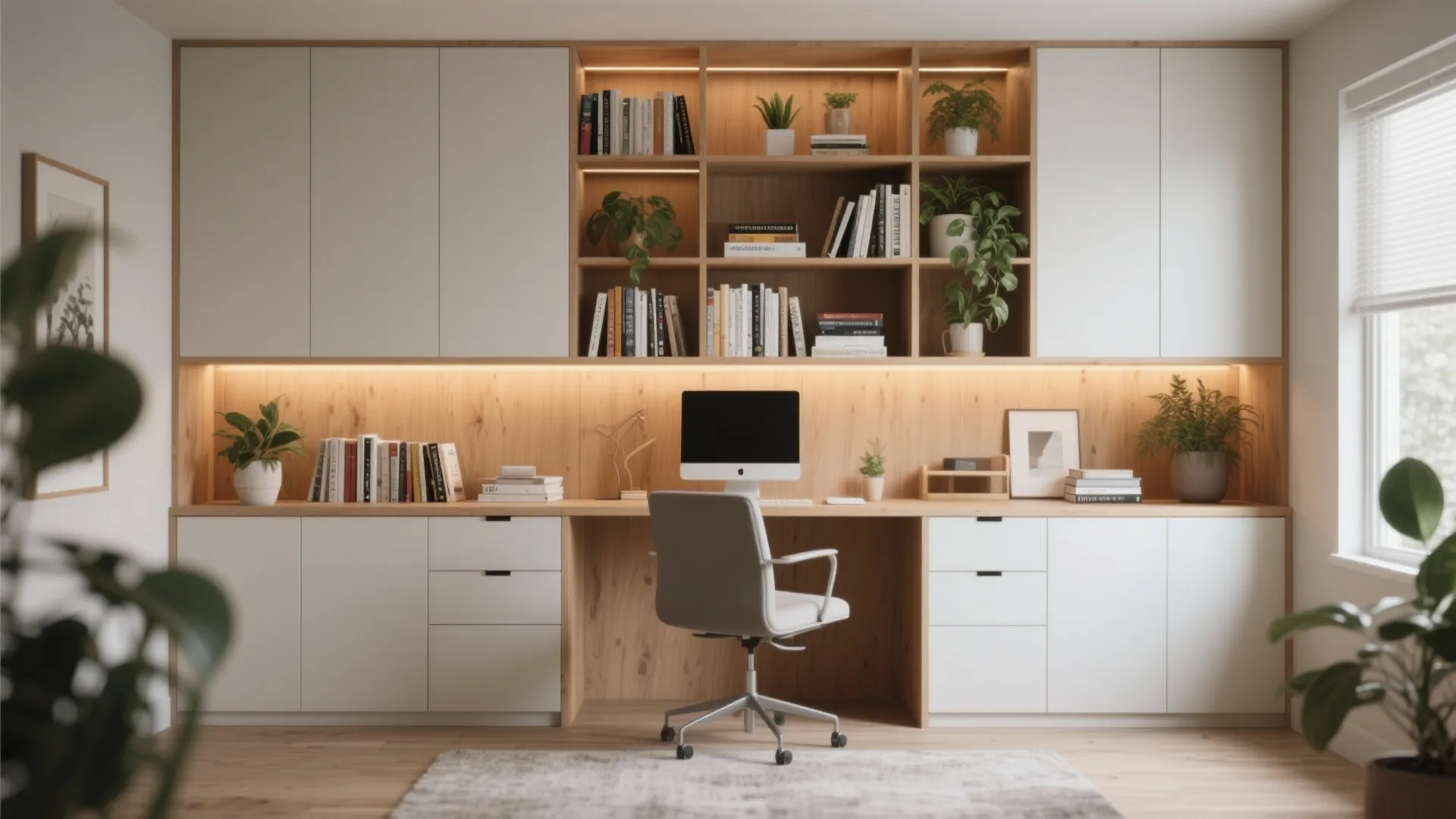 5. Built-In Open Shelves