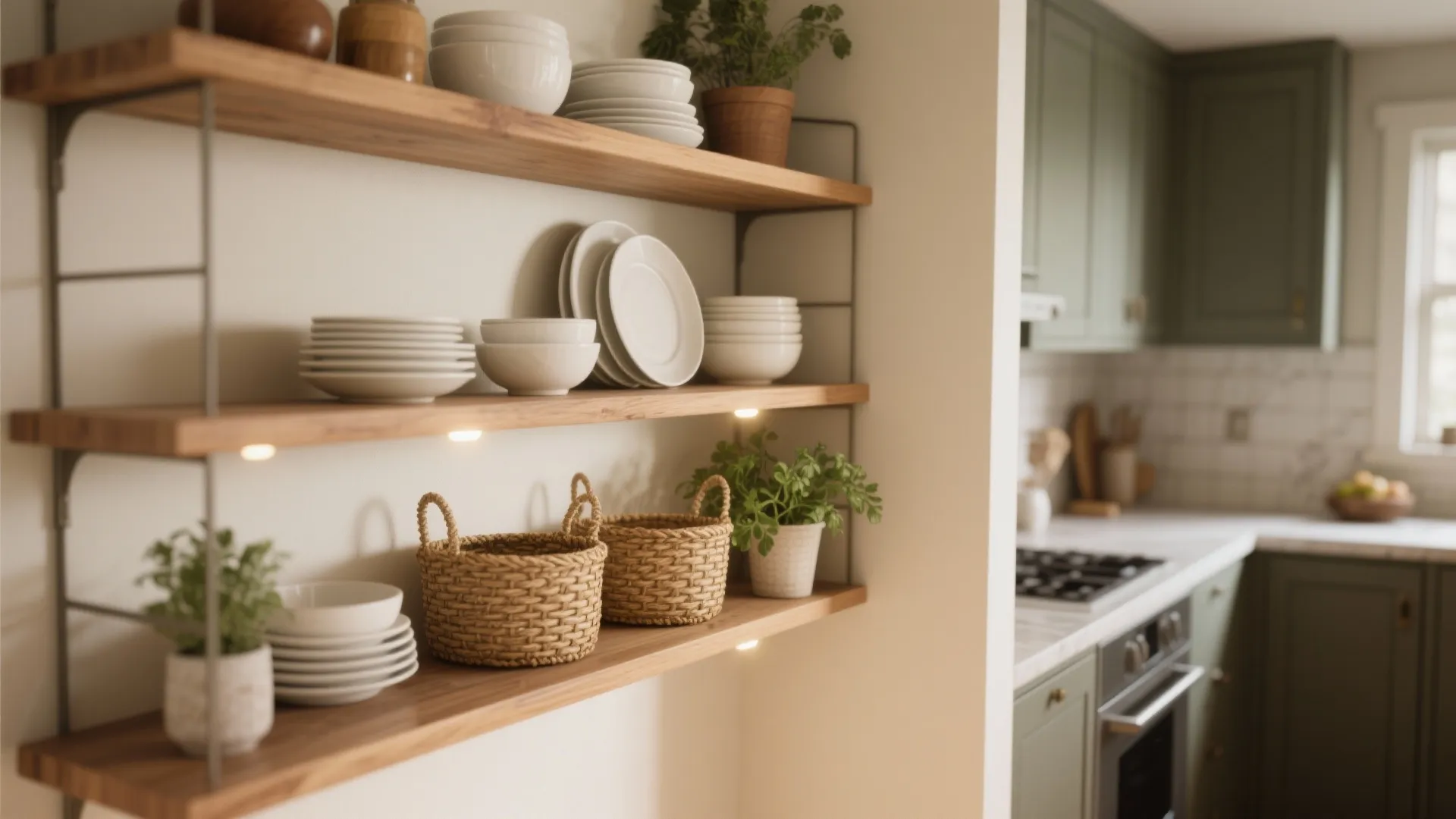 1. Open shelving on the short run