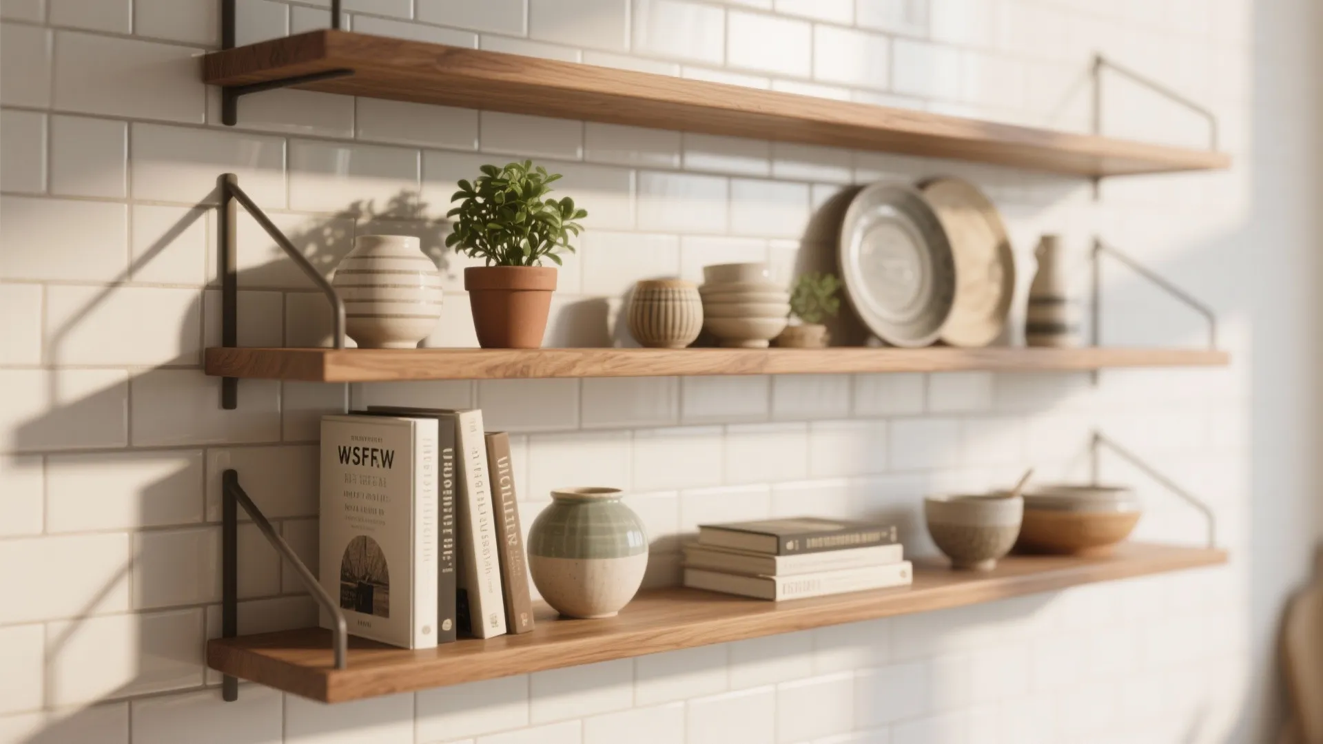 4. Open Shelving and Styled Displays