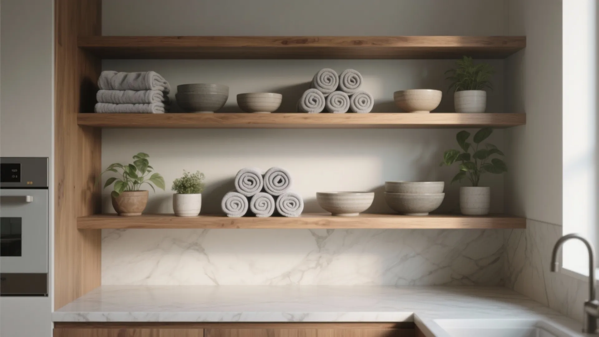 2. Use as a Textural Accent on Open Shelves