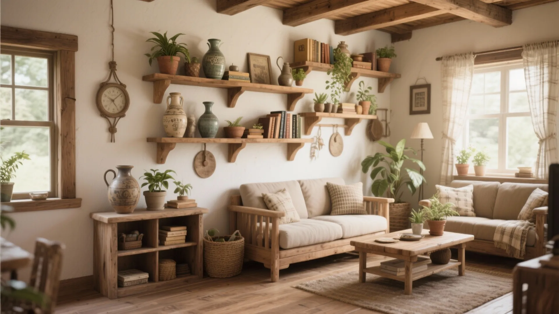 6. Open Shelving with Styled Vignettes