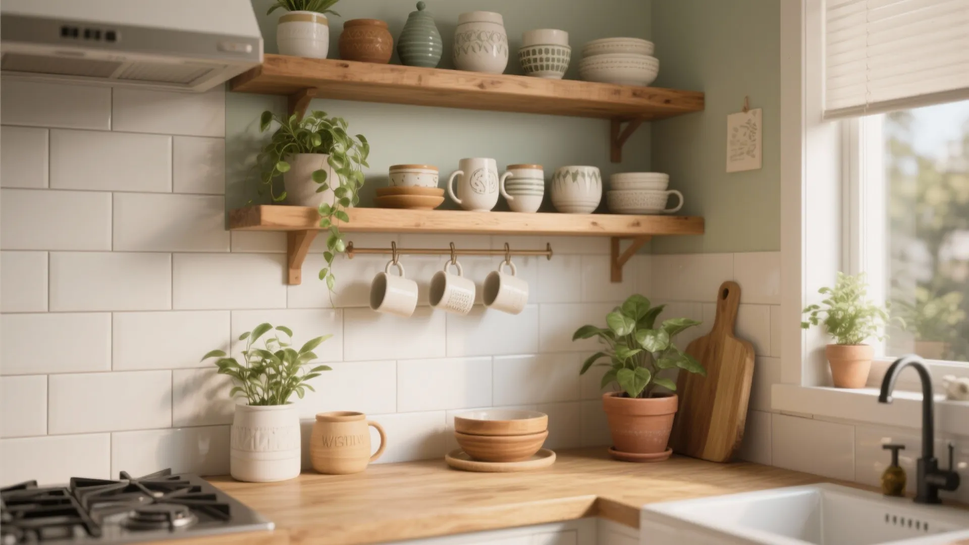 3. Use open shelving for personality