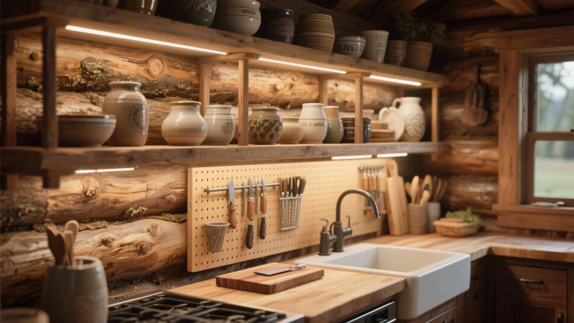 3. Open shelving + workstation planning