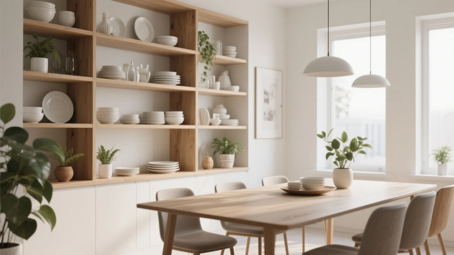 8. Open shelving for display