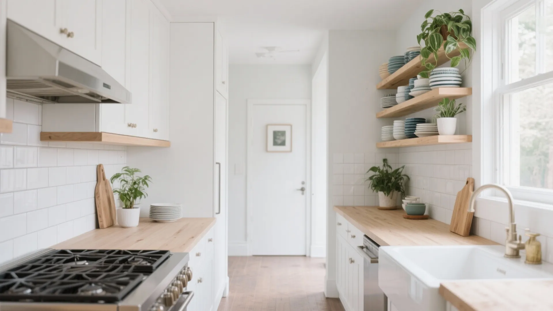 9. Open Shelving on One Side