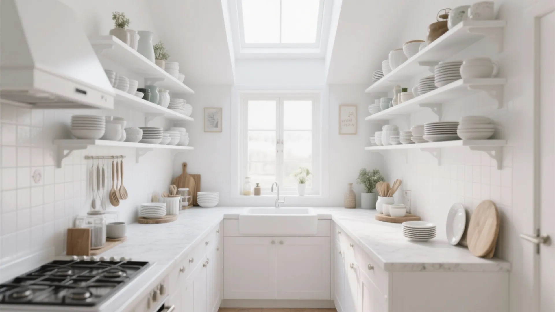 Open Shelving to Enhance Vertical Space