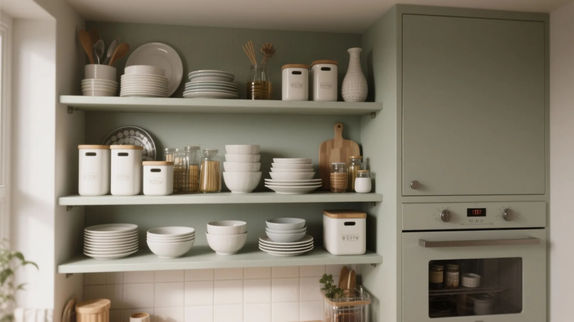 Open Shelving with Organized Zones