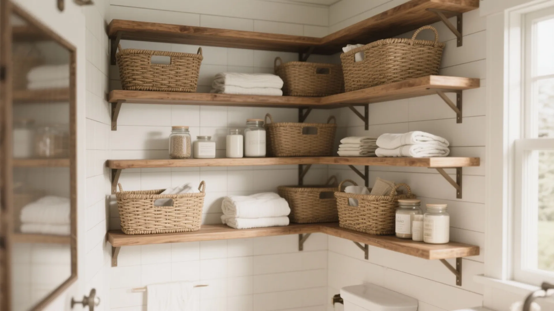 3. Open Shelving, Baskets, and Practical Storage