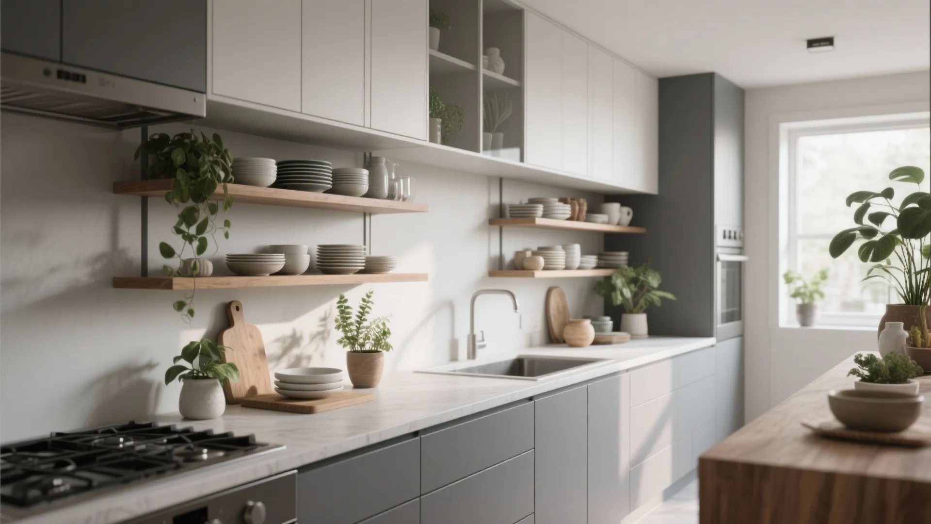 4. Modular Open Shelving + Closed Zones