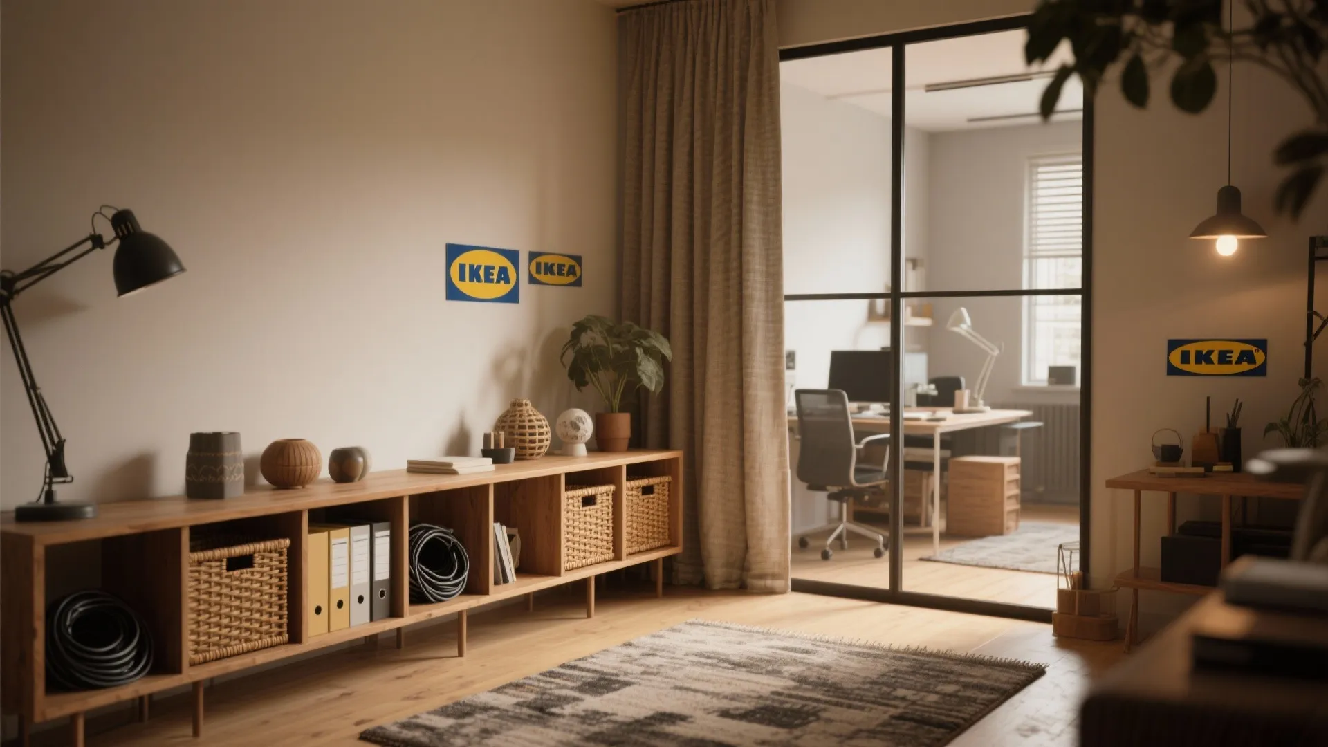 4. Open shelving as a visual divider