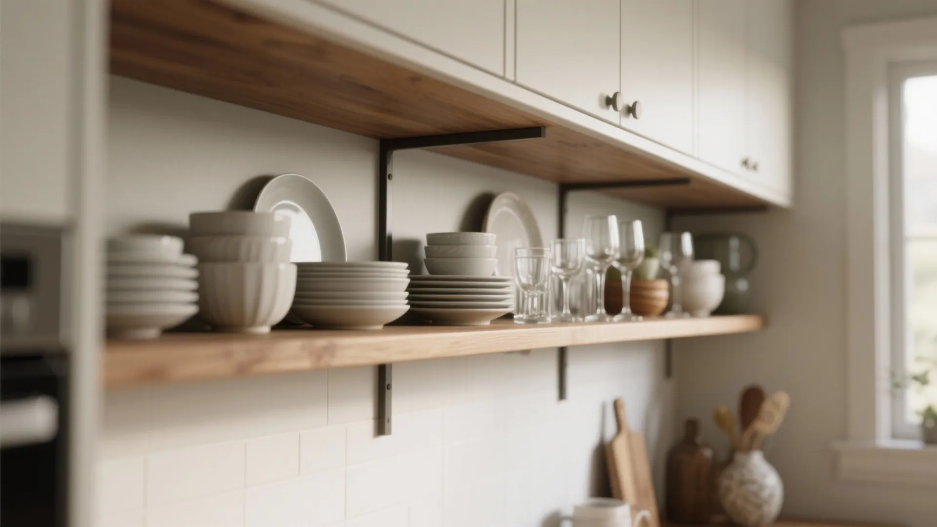 Open shelving with intent