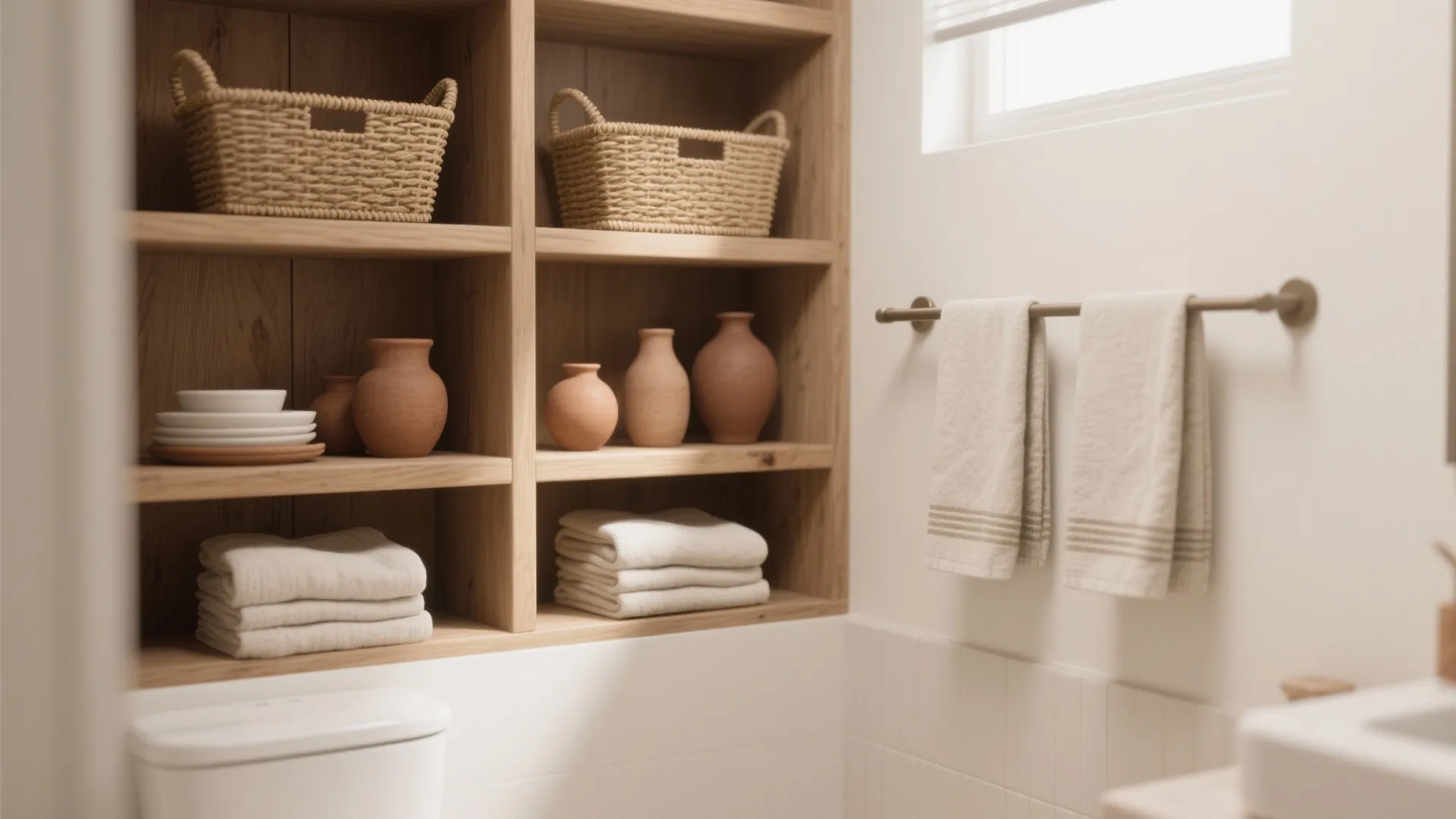 4. Opt for open shelving and tactile storage
