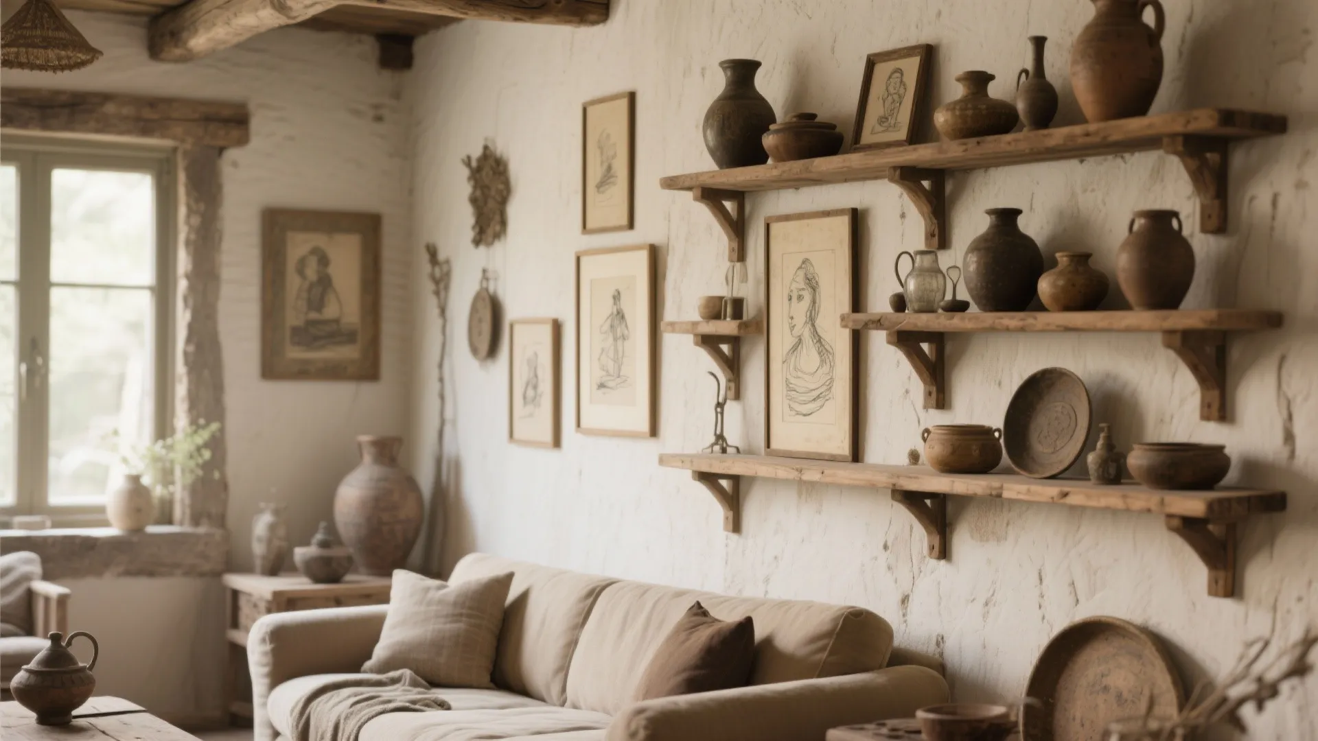 8. Open Shelving with Antiques