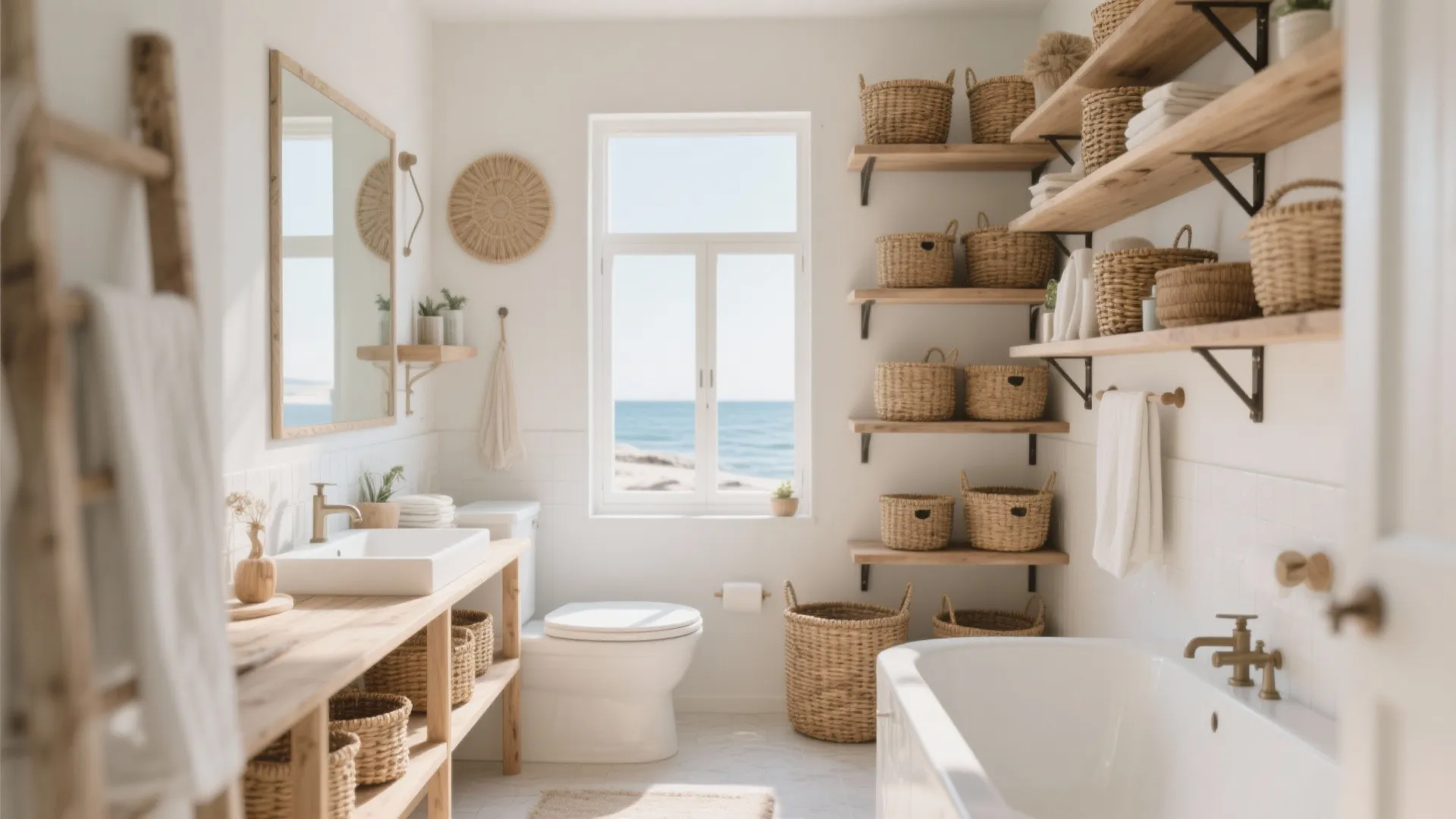 9. Open Shelving with Baskets