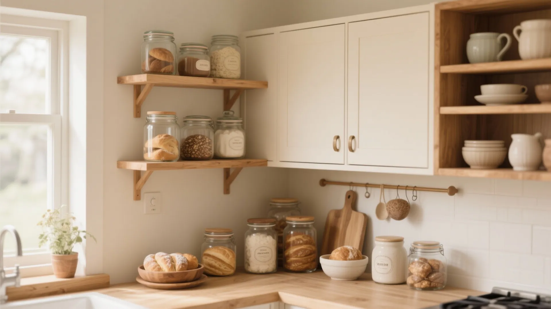 2. Open Shelving Hybrid