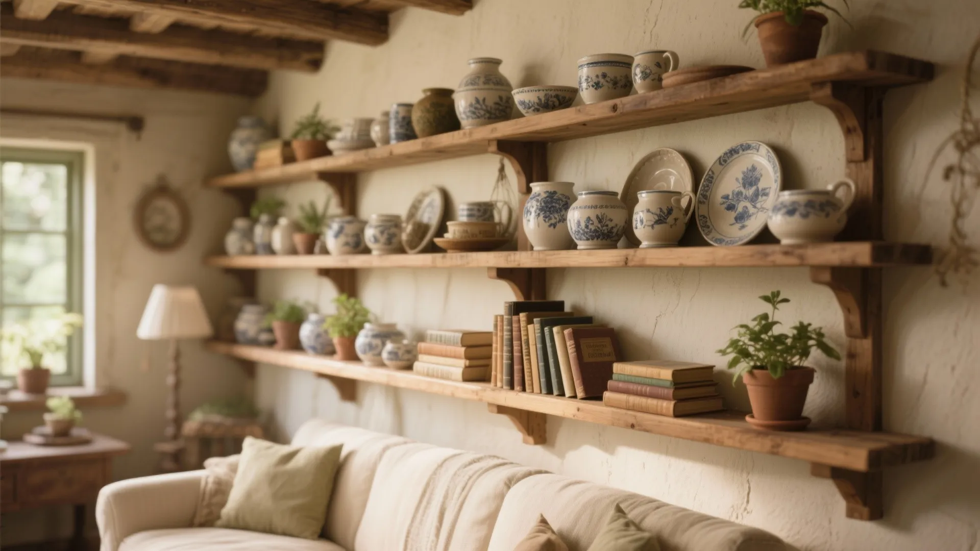 5. Open Shelving with Curated Decor