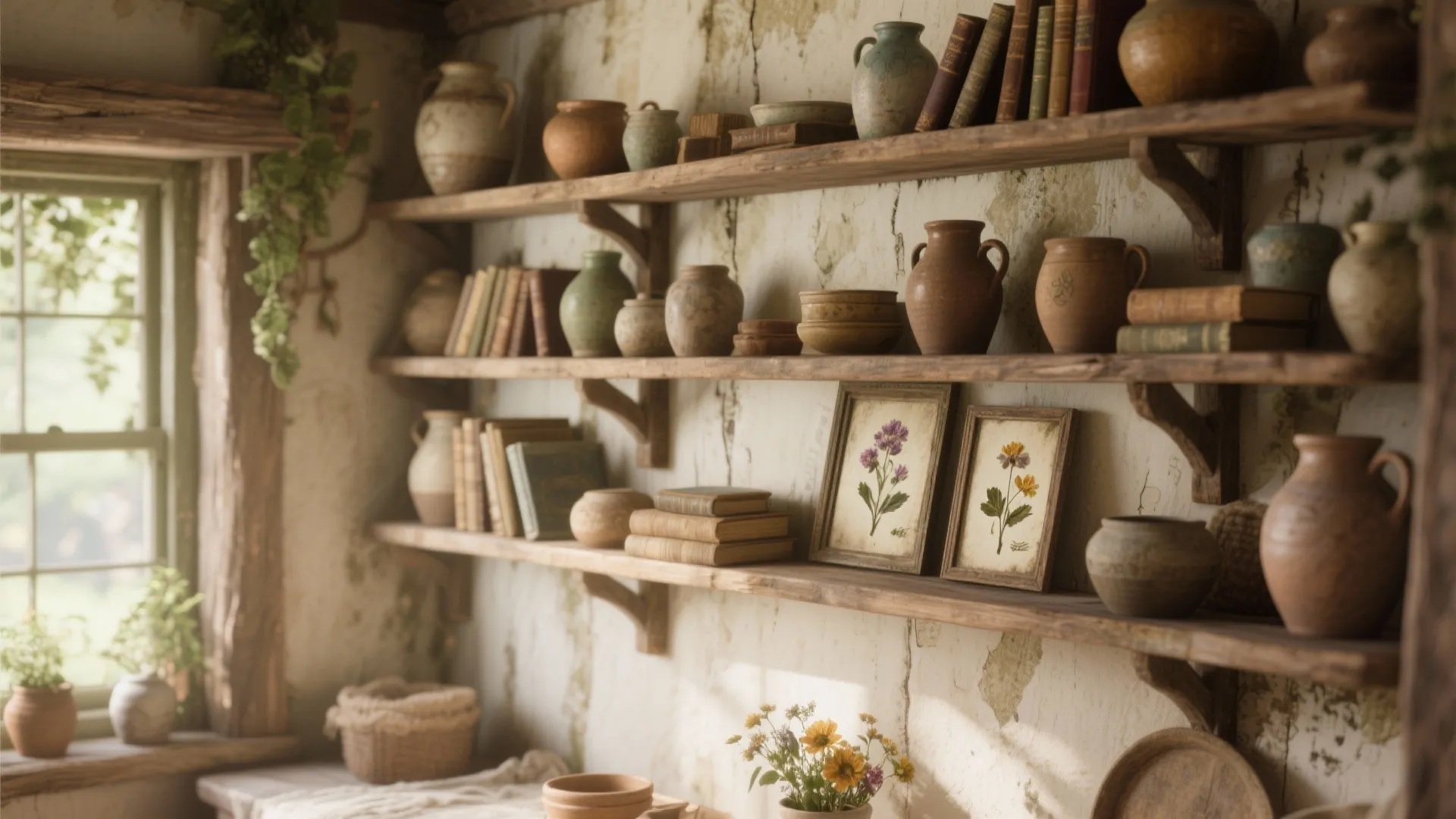 4. Open Shelving with Curated Decor