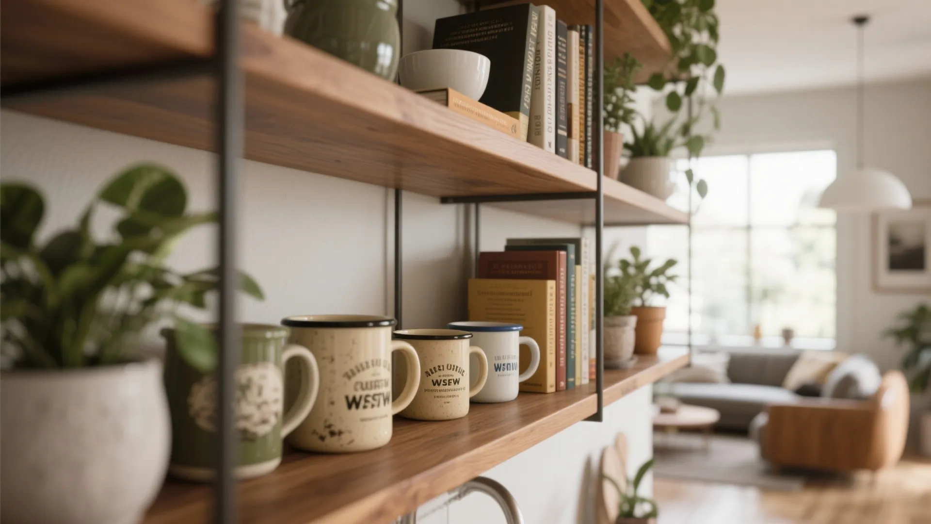 4. Open Shelving with Character