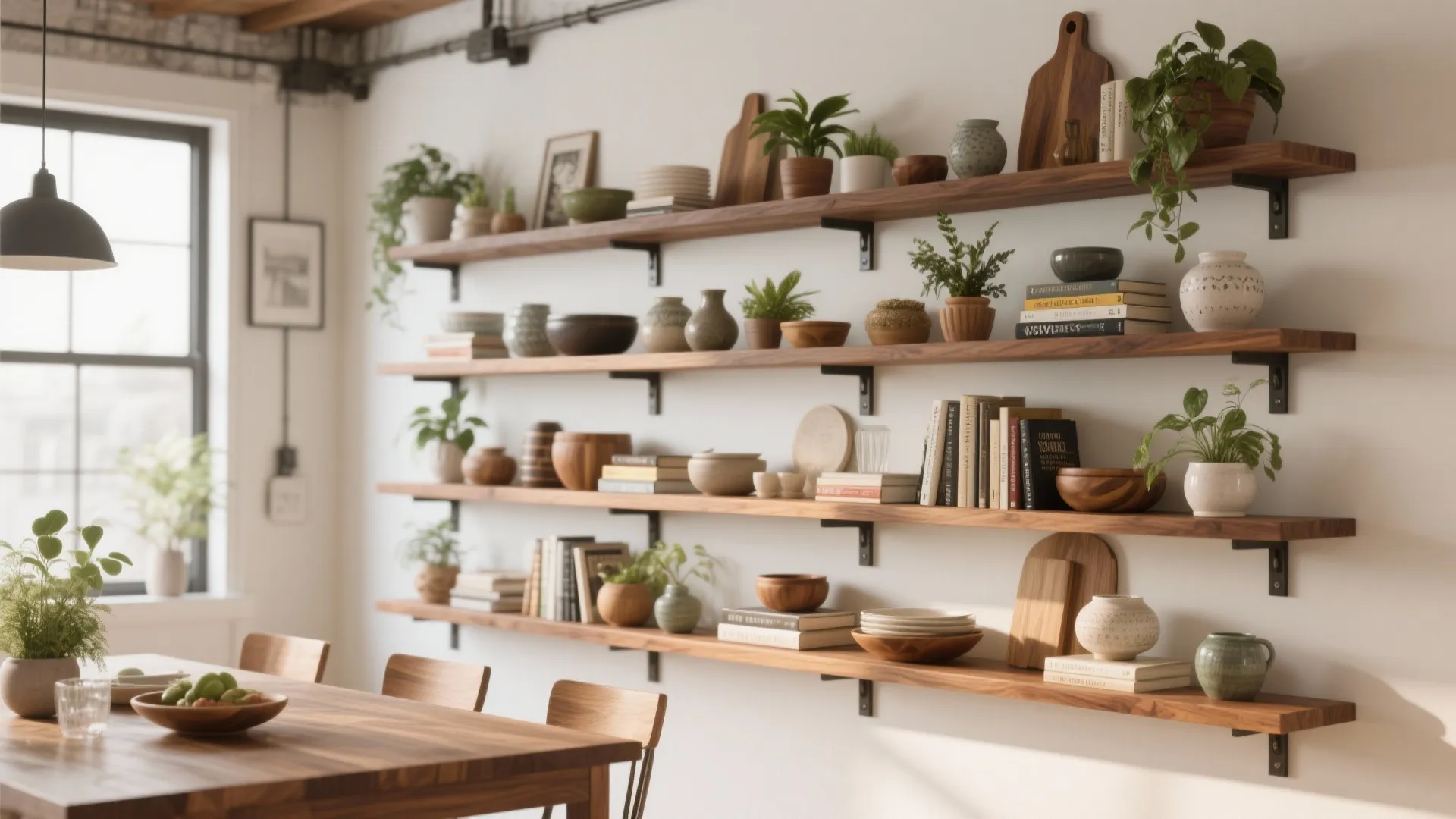 Open Shelving with Statement Decor
