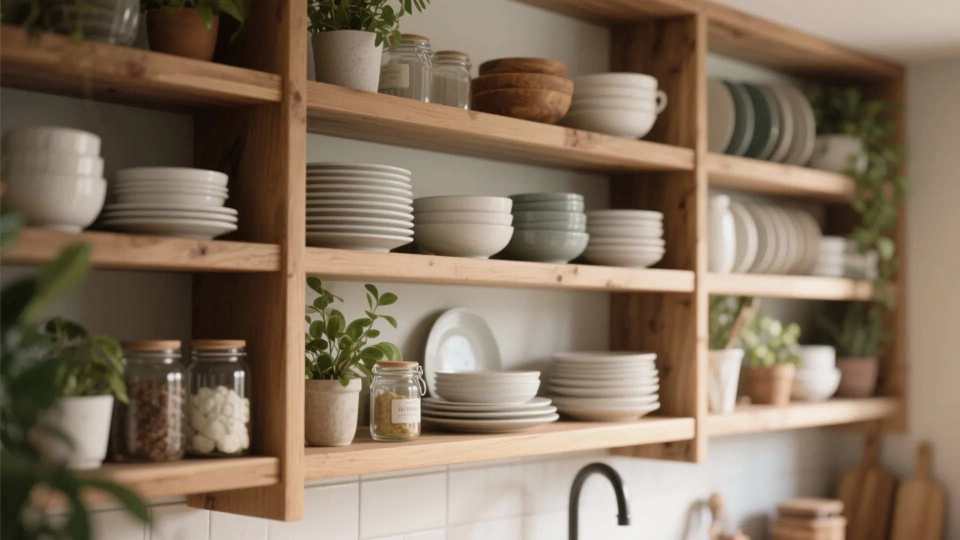 7. Embrace Open Shelving in the Kitchen