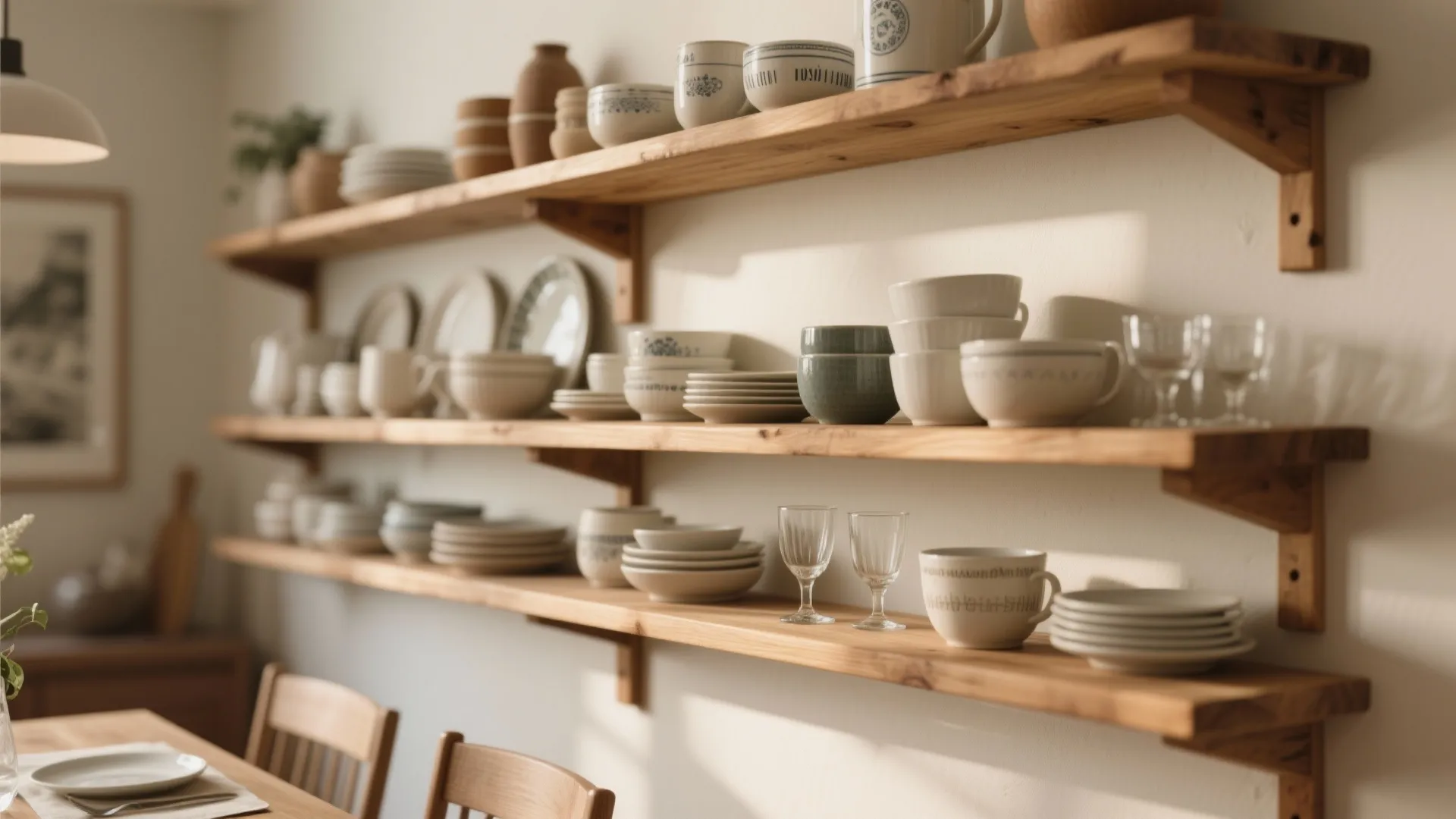 4. Open Shelving Nearby