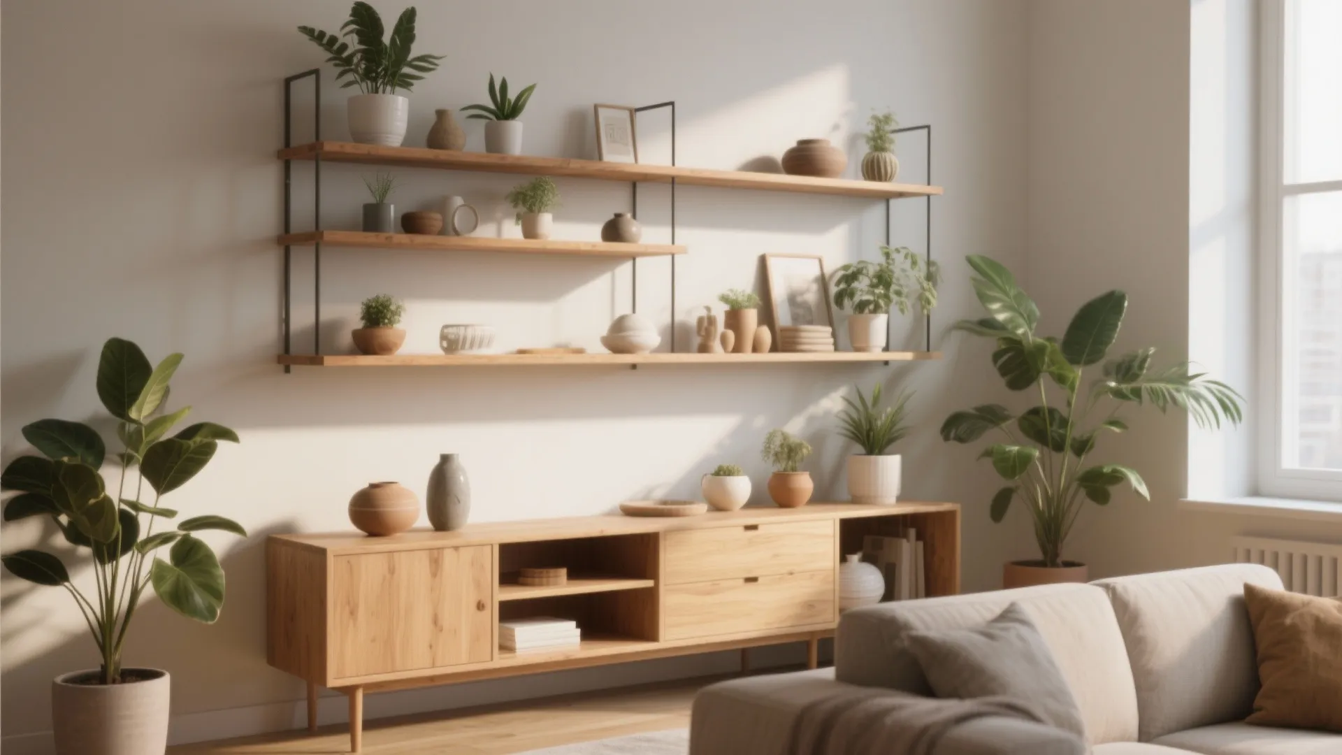 9. Open shelving display