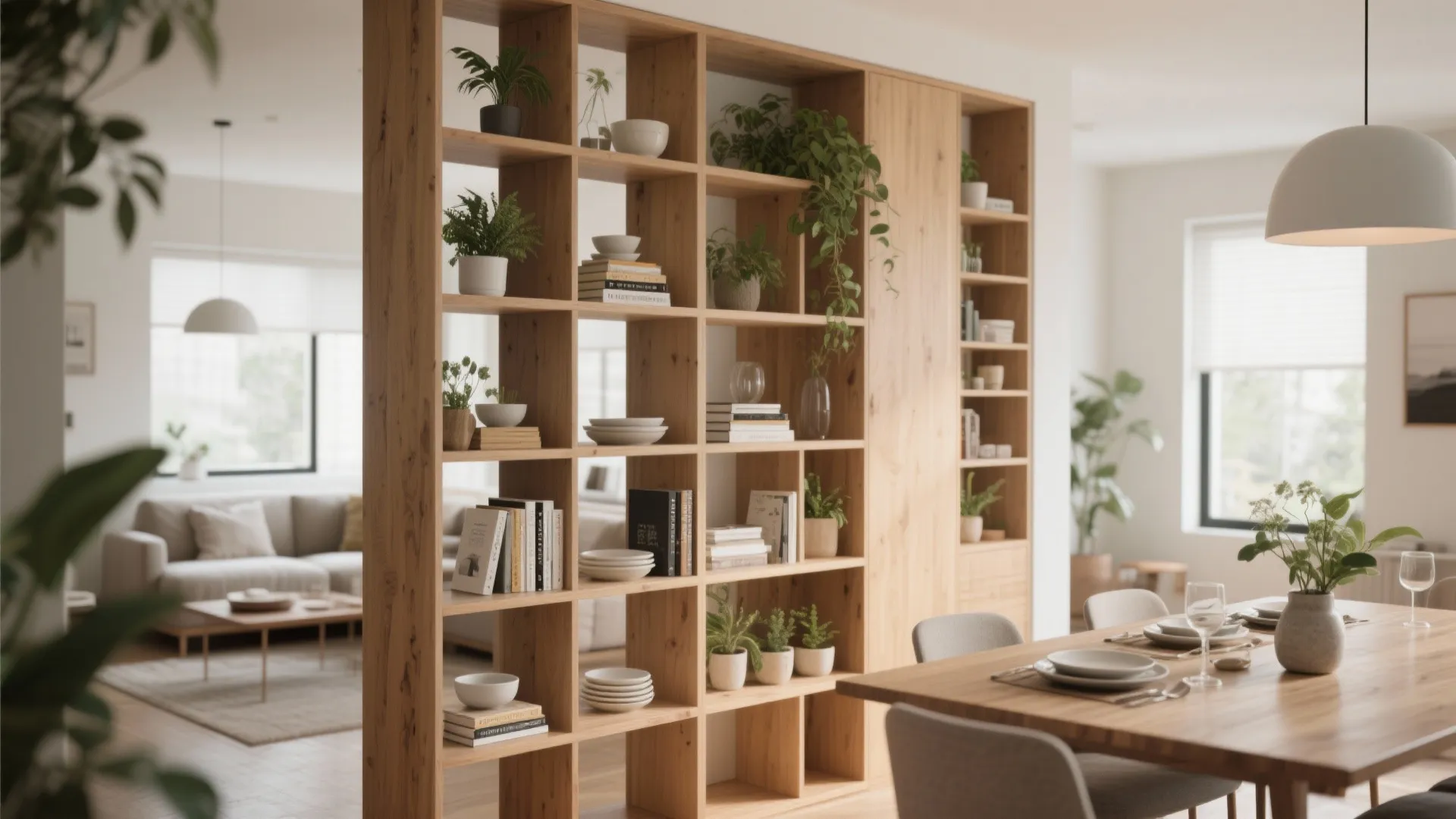 Using Open Shelving as Divider