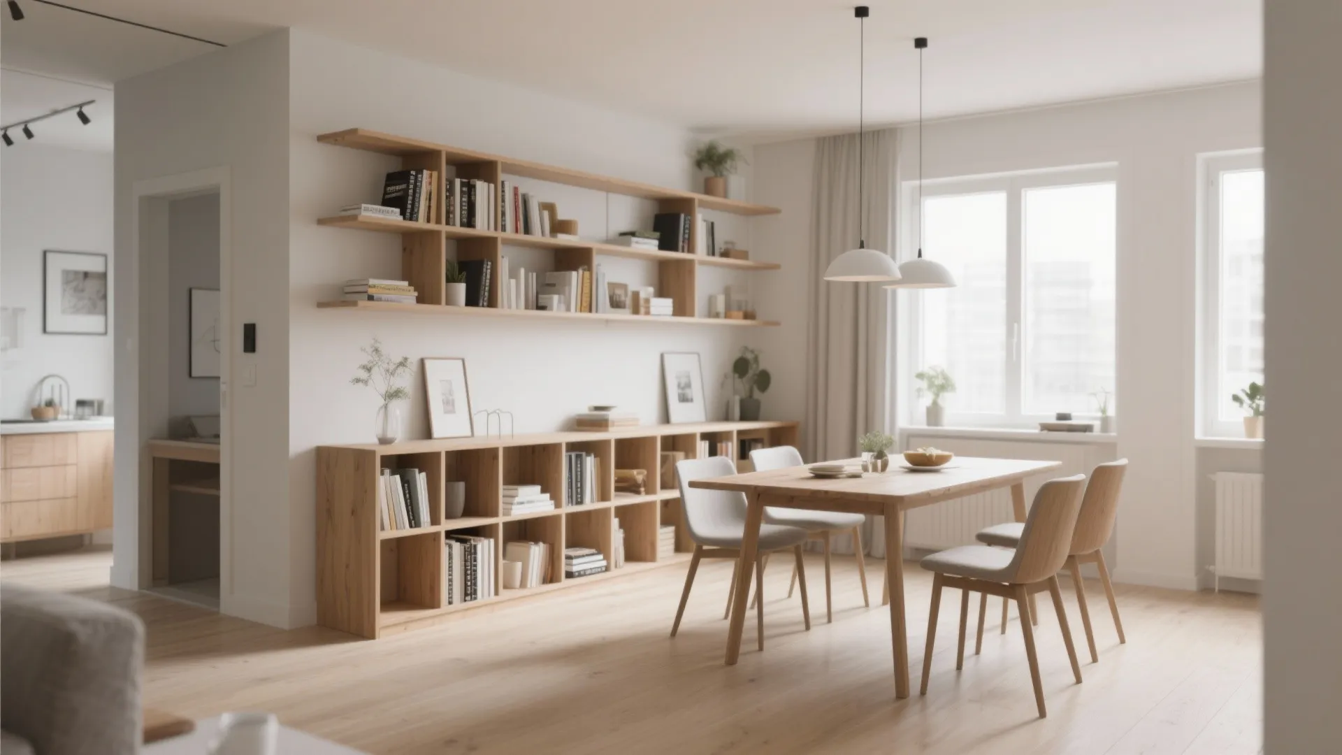 2. Open Shelving Units