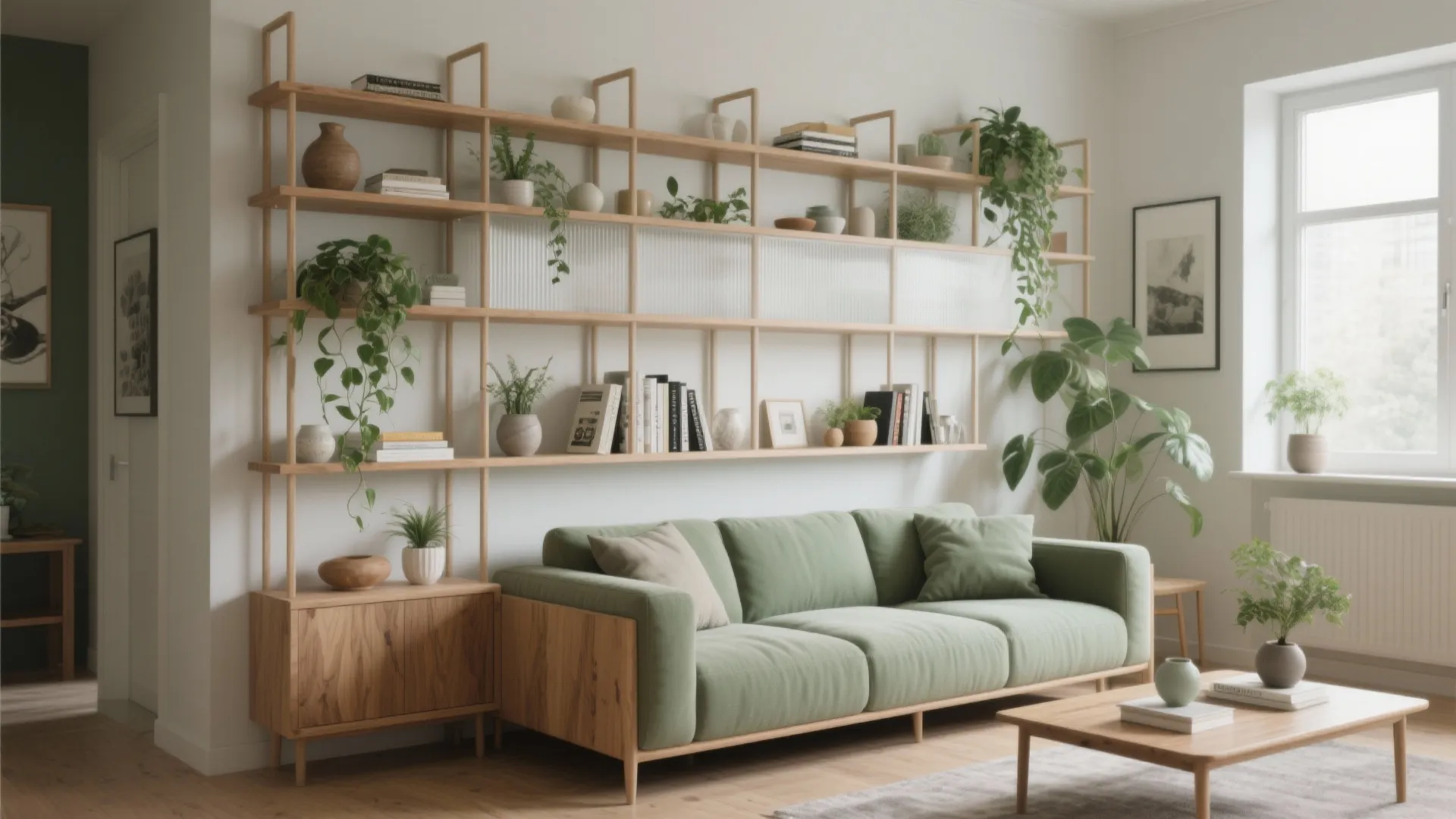 Lightweight open shelving