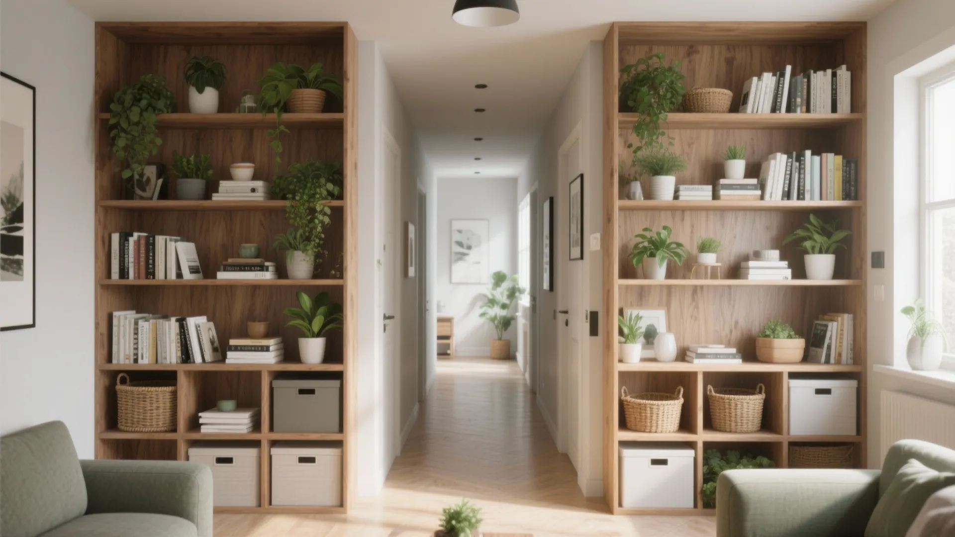Open Shelving That Divides and Stores