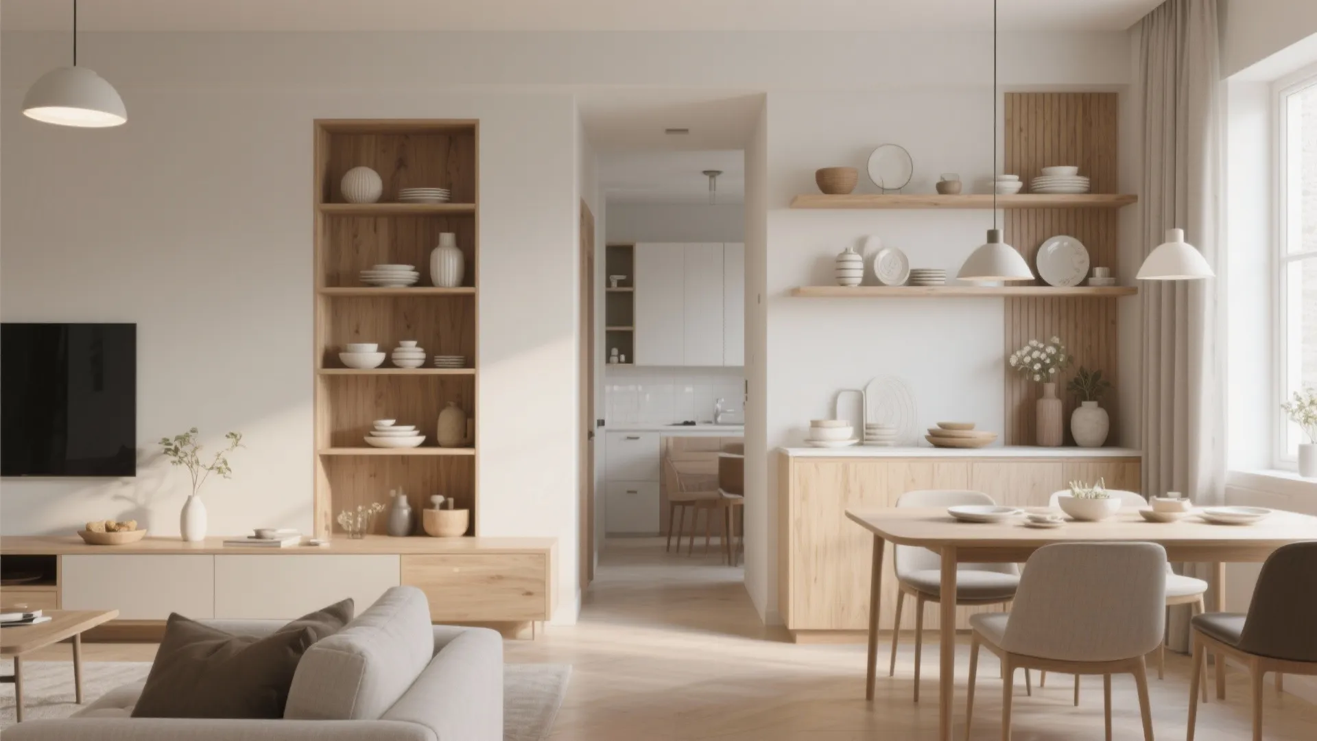 Open Shelving for Visual Flow