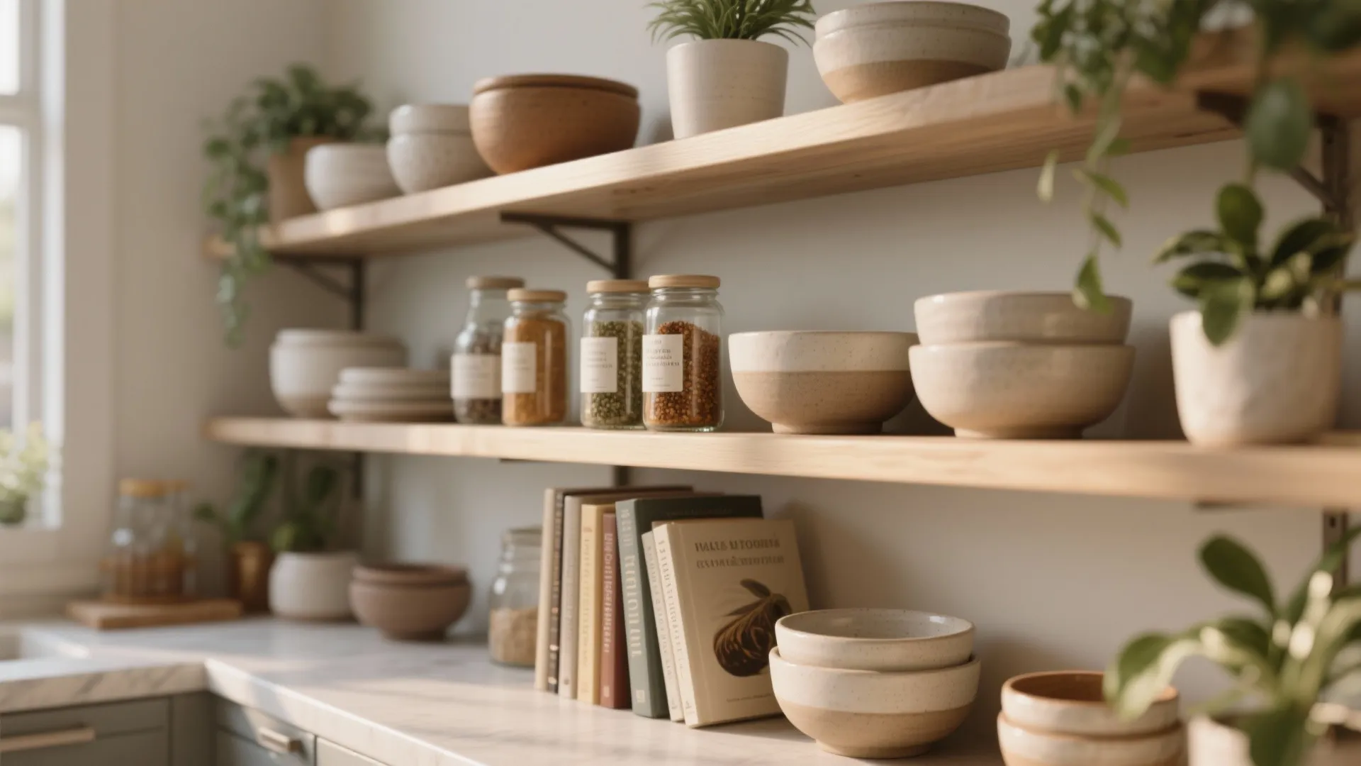 3. Open Shelving With Personality