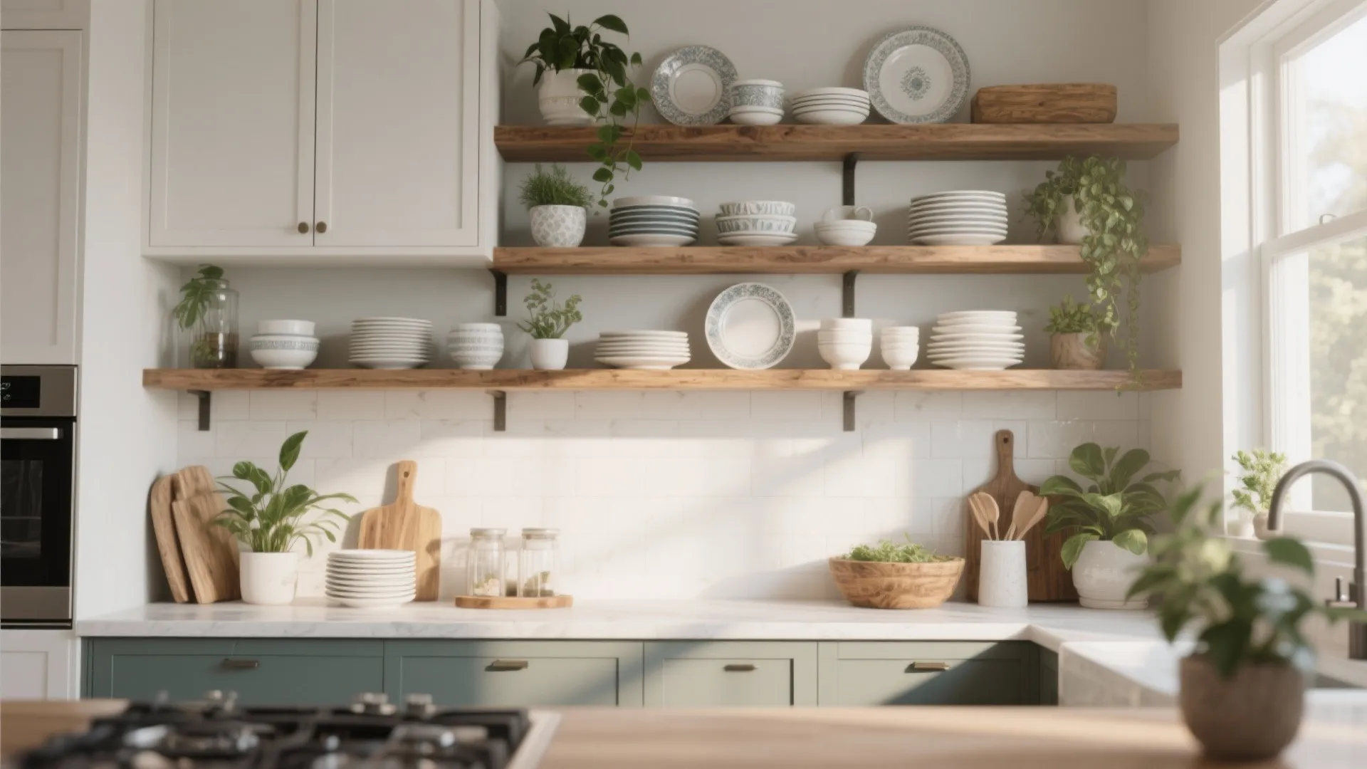 3. Add Open Shelving